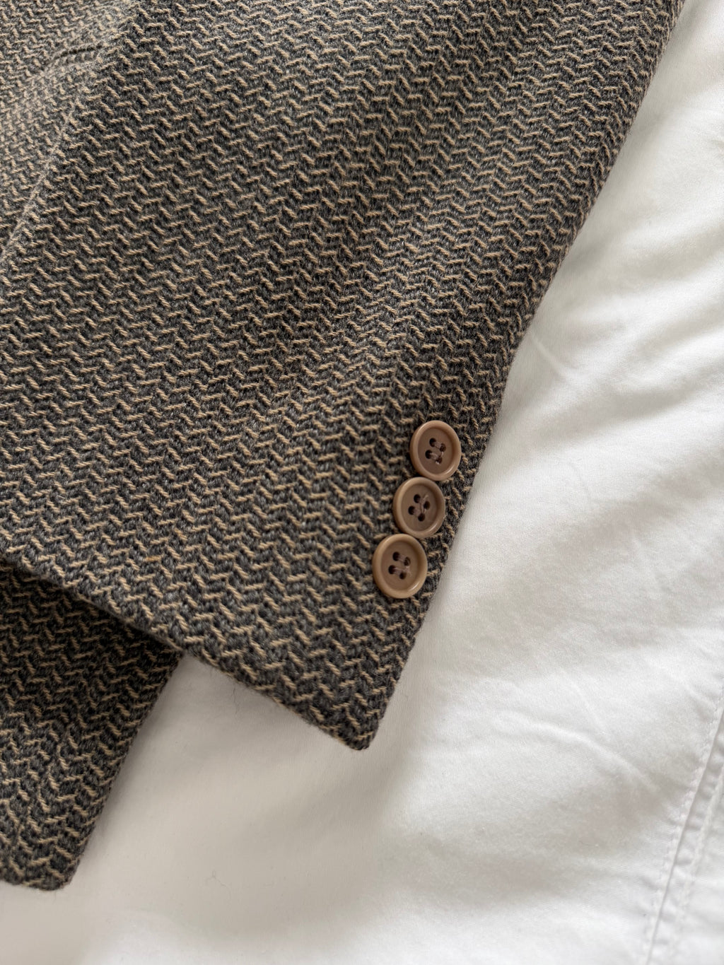 Emporio Armani 1990s 1B Wool Textured Sport Jacket Blazer - Size S