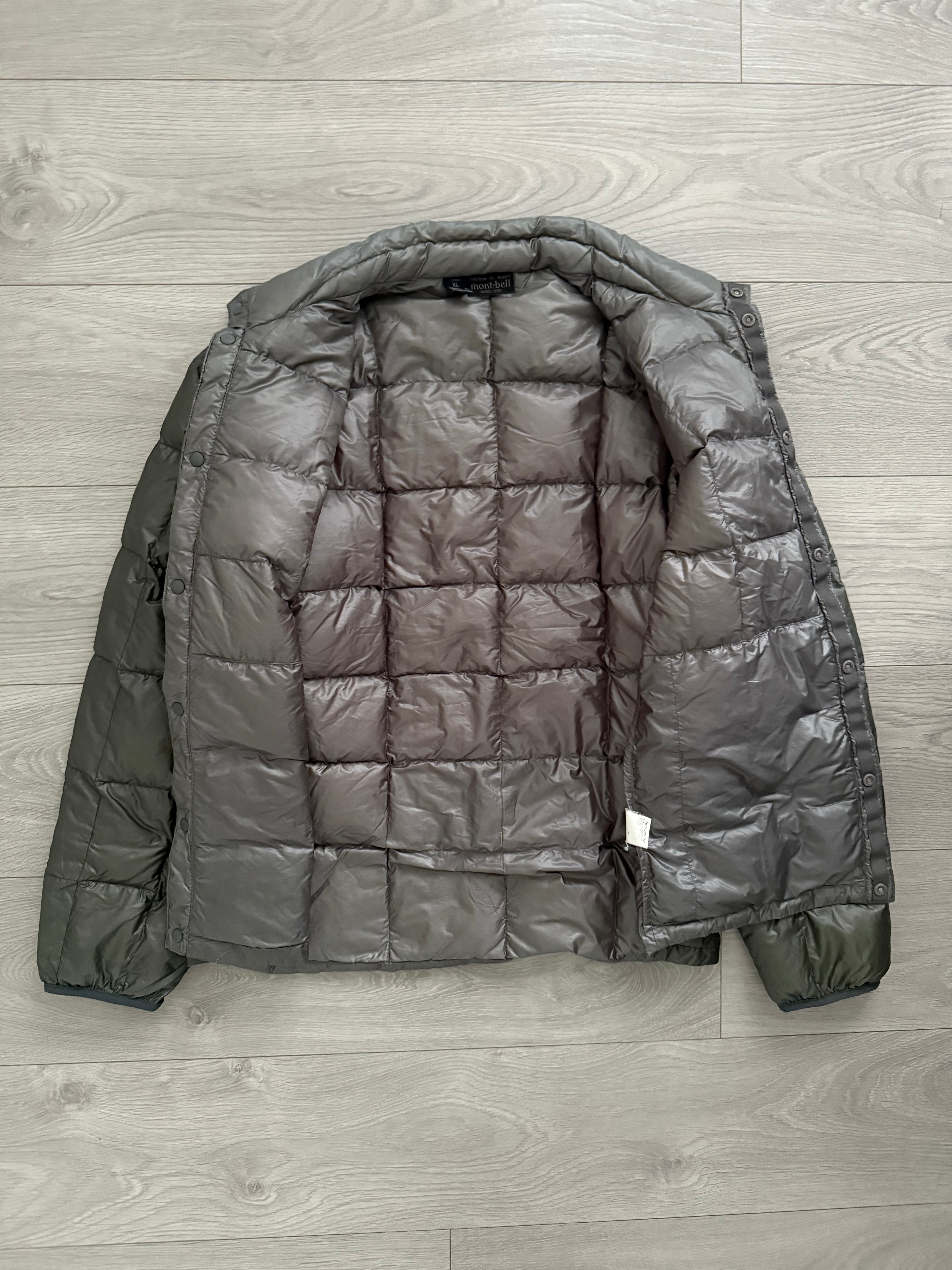 Montbell 00s Square Stitch Snap Front Down Jacket - Size L