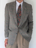 Valentino 1980s 2B Check Wool Sports Blazer Jacket - Size S