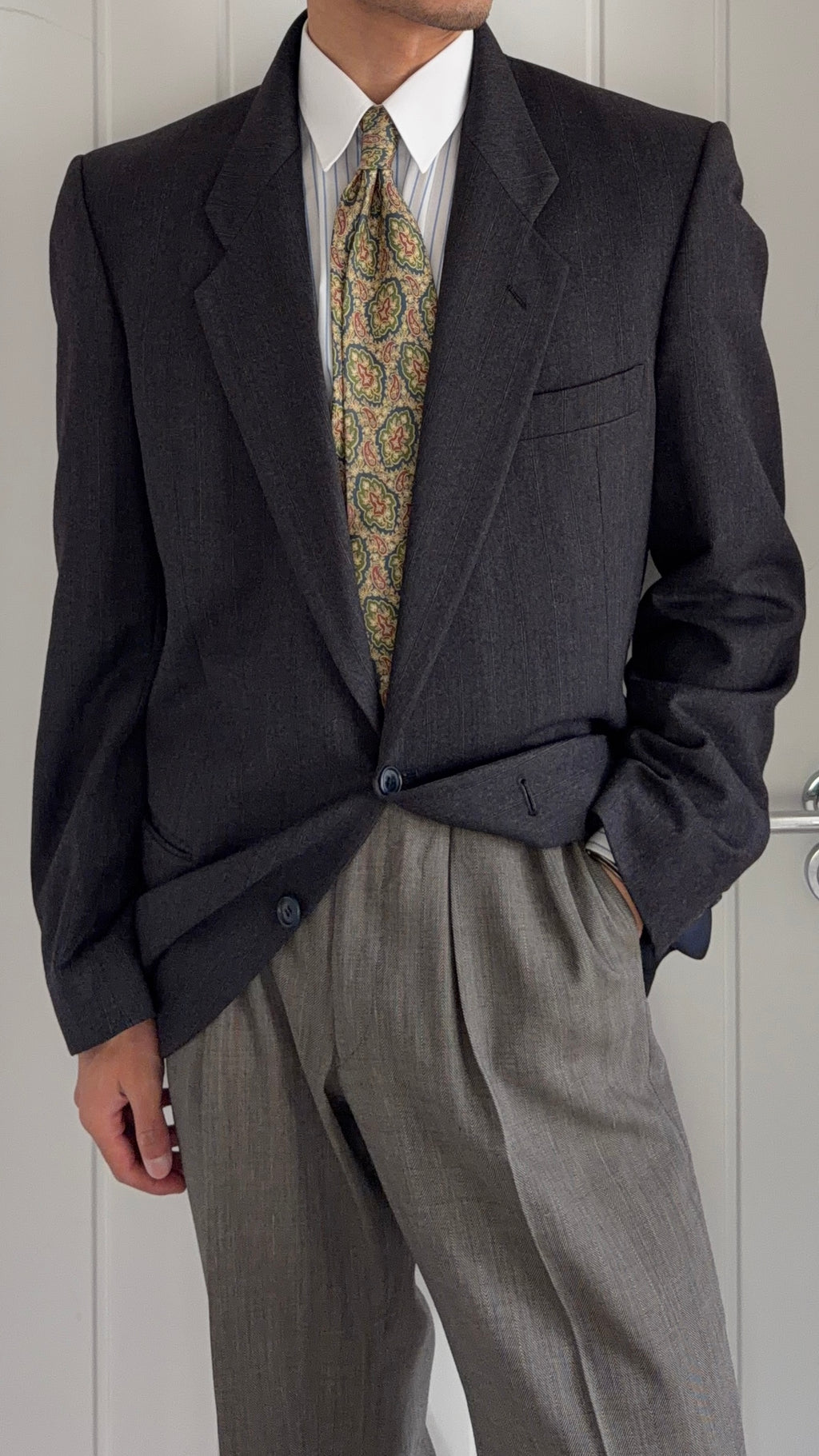 Giorgio Armani Mani 1980s Exclusive 2B Wool Sport Jacket Blazer - Size XL