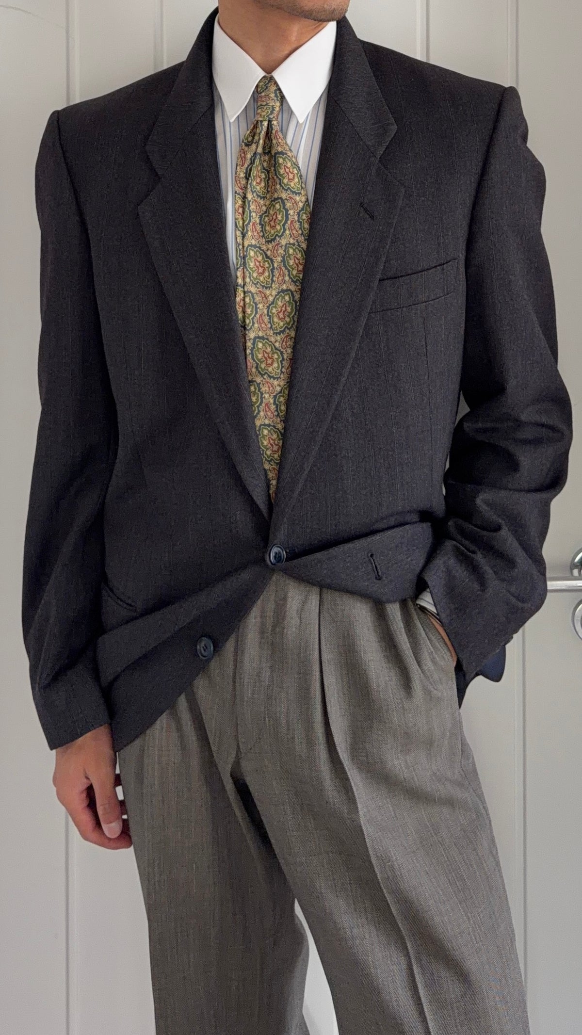 Giorgio Armani Mani 1980s Exclusive 2B Wool Sport Jacket Blazer - Size XL