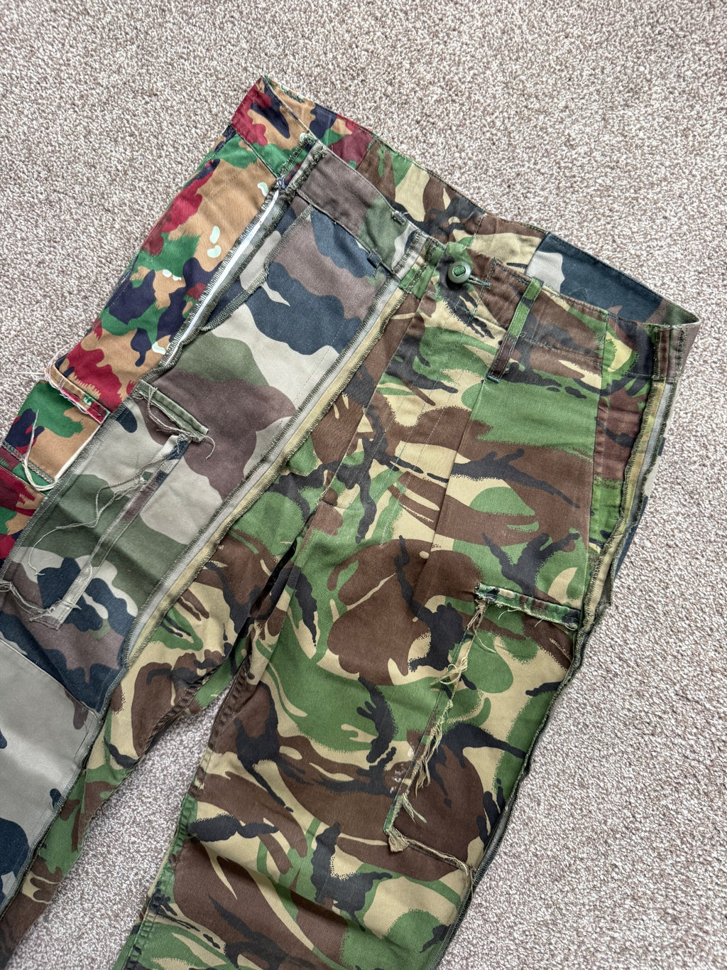 Maison Martin Margiela Artisanal Line (0)(10) SS2005 Re-Worked Multi Camo Pants - Size 34" Waist