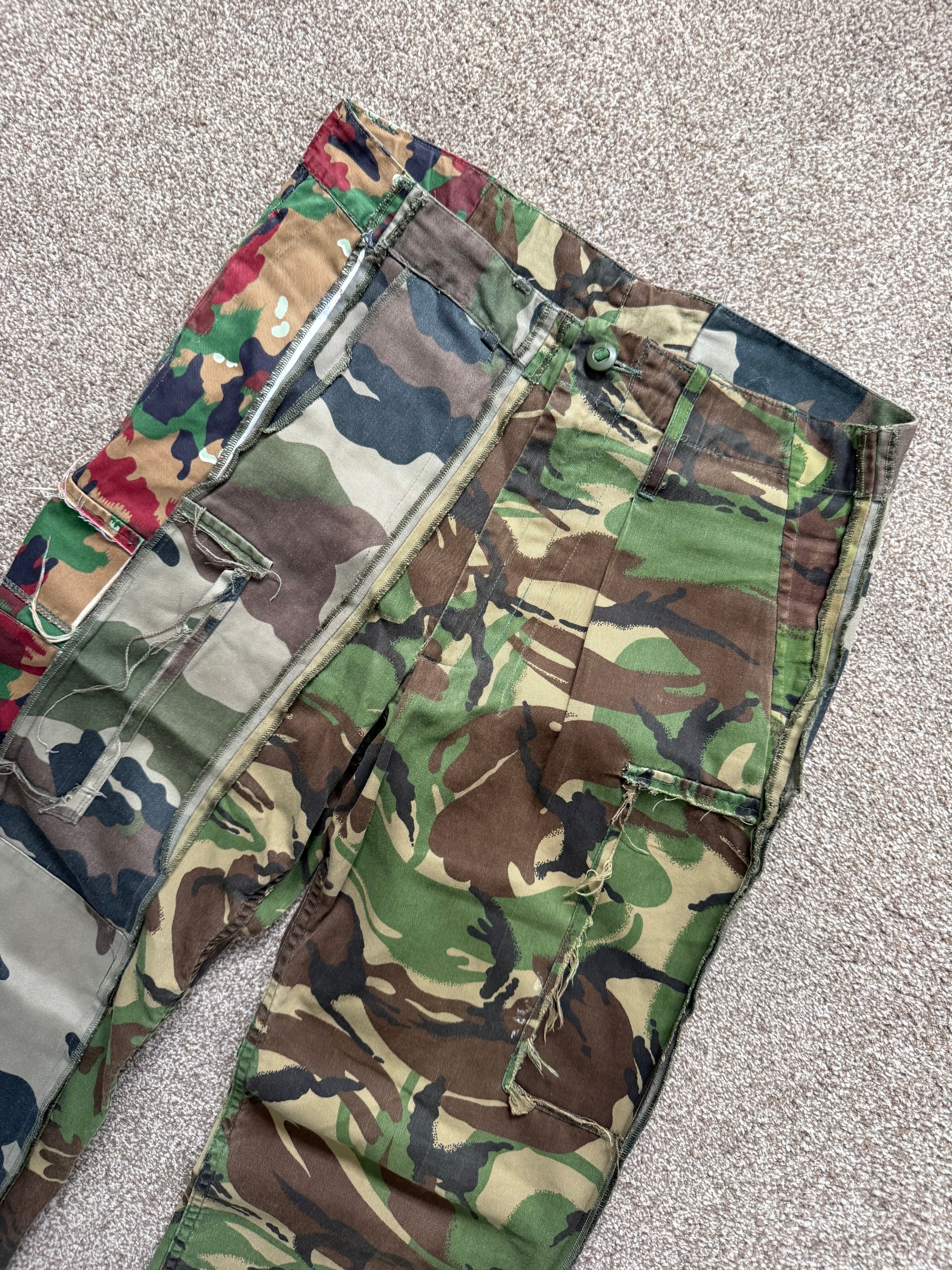 Maison Martin Margiela Artisanal Line (0)(10) SS2005 Re-Worked Multi Camo Pants - Size 34" Waist