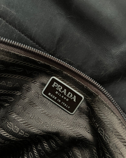 Prada Mainline AW1999 Brown Leather Cargo Crossbody Bag