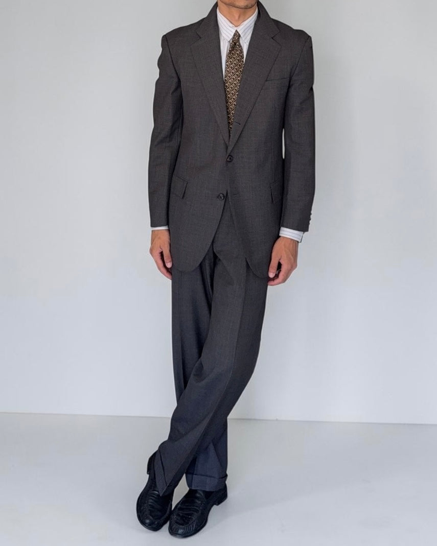 Ralph Lauren 1990s 2B Wool Grey Double-Pleated Suit - Size M Jacket / 32" Waist