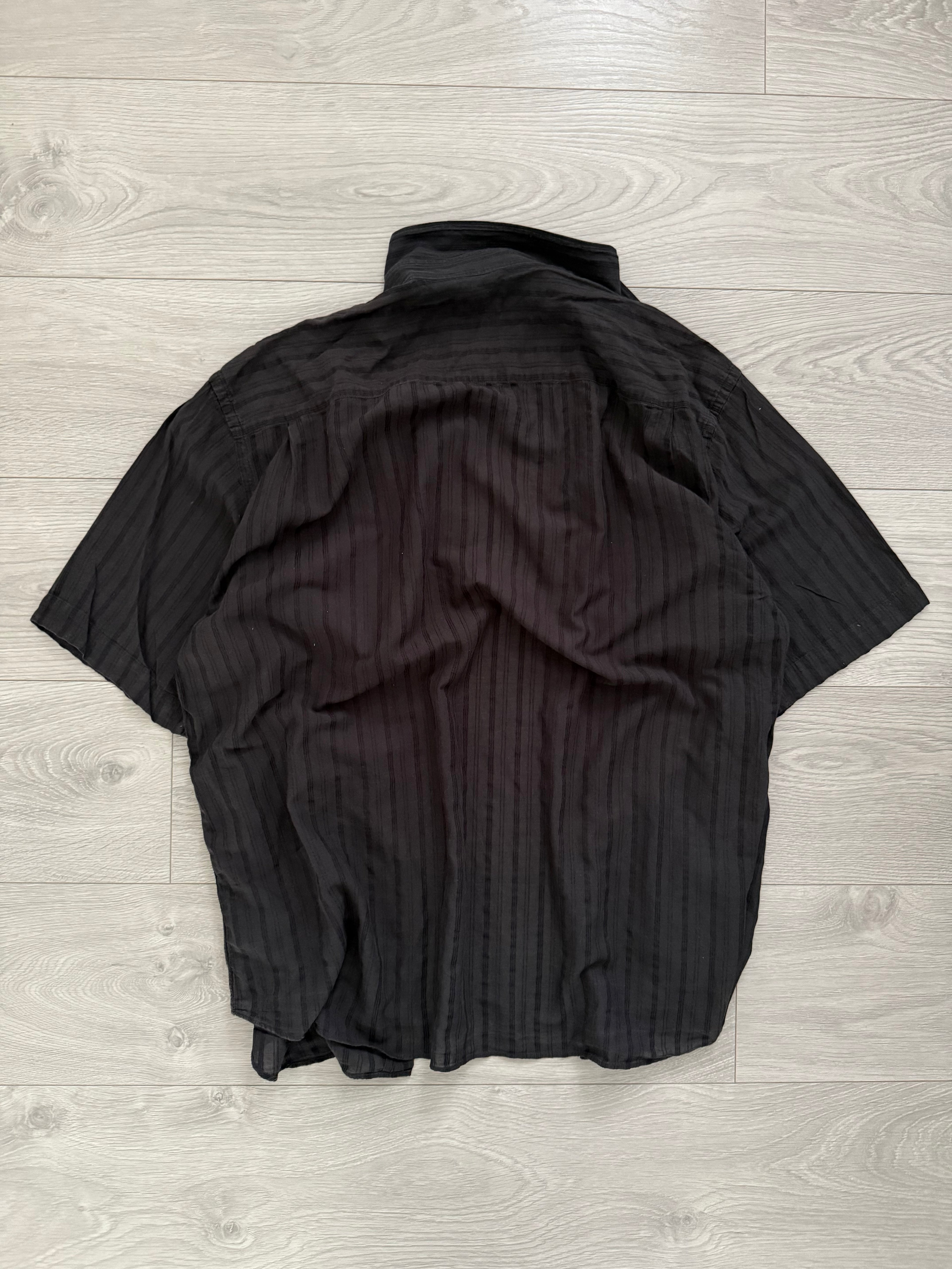 Giorgio Armani 1980s Spear Collar Relaxed Short Sleeve Shirt - Size XL