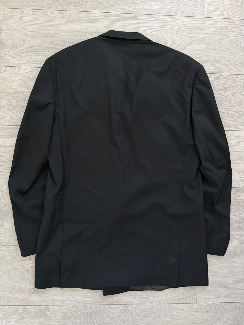 Versace 1990s Notch Lapel Double Breasted Black Wool Sport Jacket Blazer - Size L