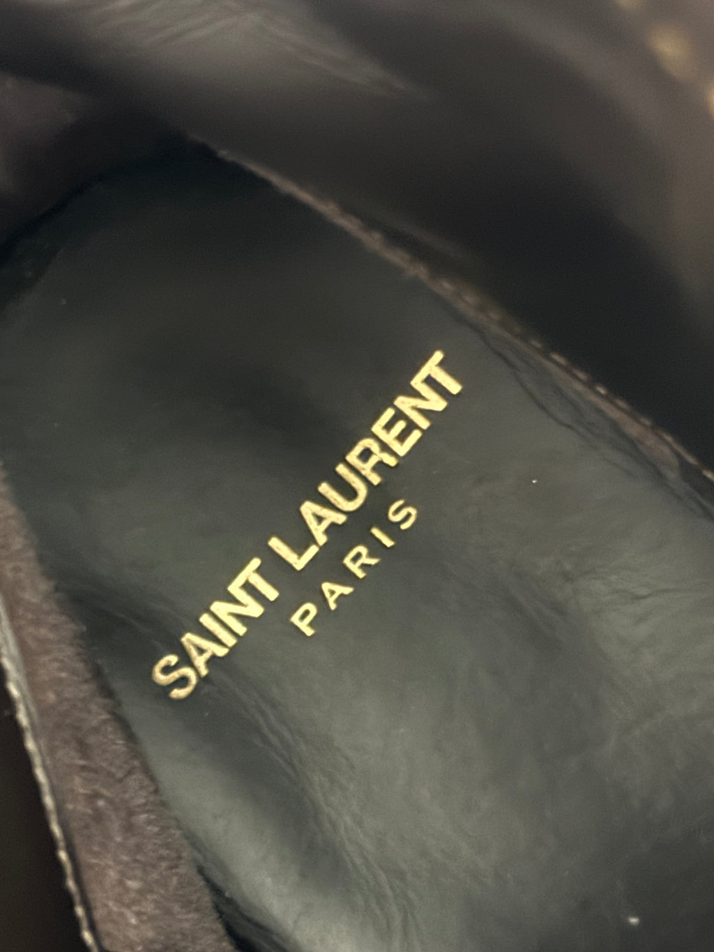 Saint Laurent Paris FW20 Croc Embossed Lukas Boots - Size US8