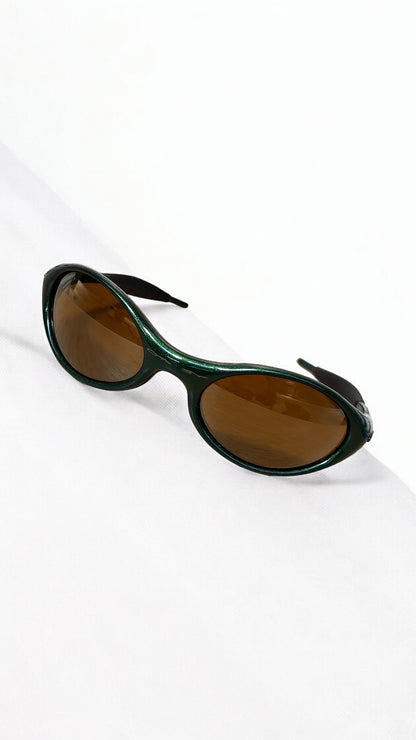 Oakley 1994 Eye Jacket Sunglasses in Moss Green/Gold Iridium