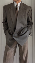Giorgio Armani 1980s Peaked Lapel Double Breasted Wool Sport Jacket Blazer - Size XL