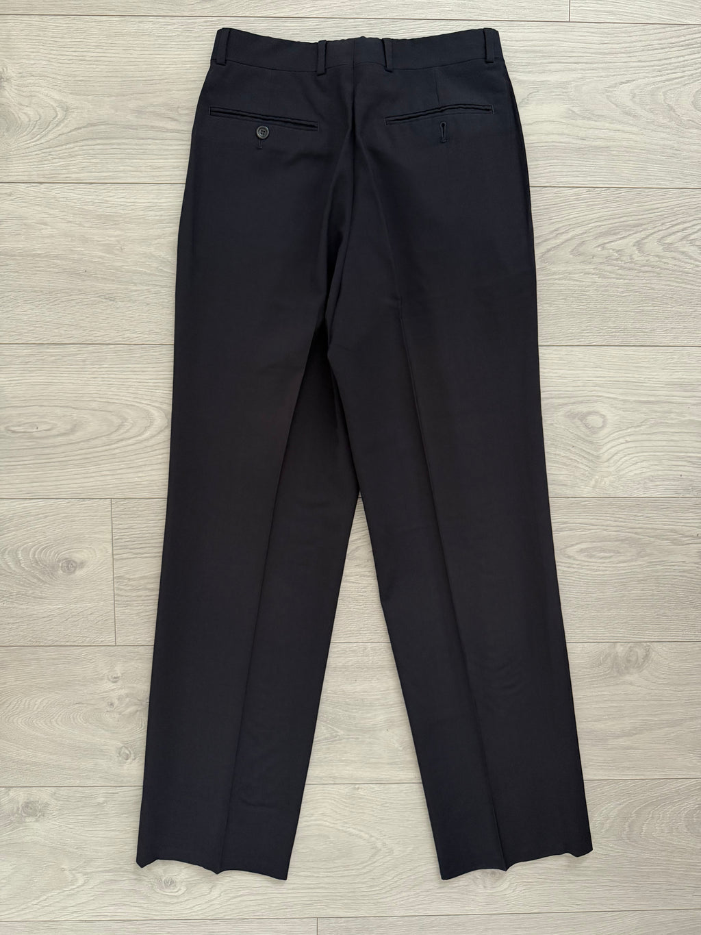 Armani 1990s 3B Pleated Wool Suit Navy - Size S Jacket / 28" Waist