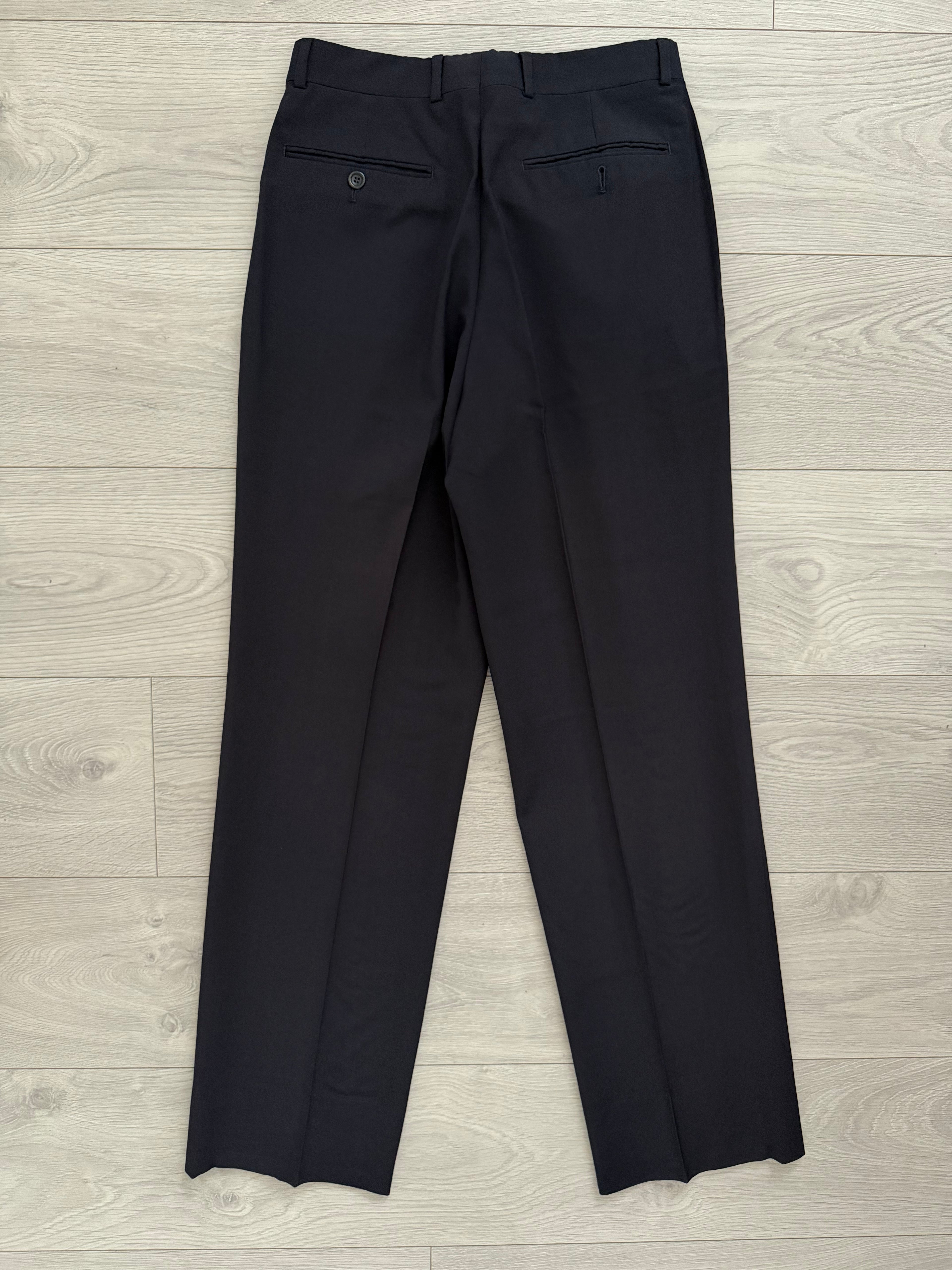 Armani 1990s 3B Pleated Wool Suit Navy - Size S Jacket / 28" Waist