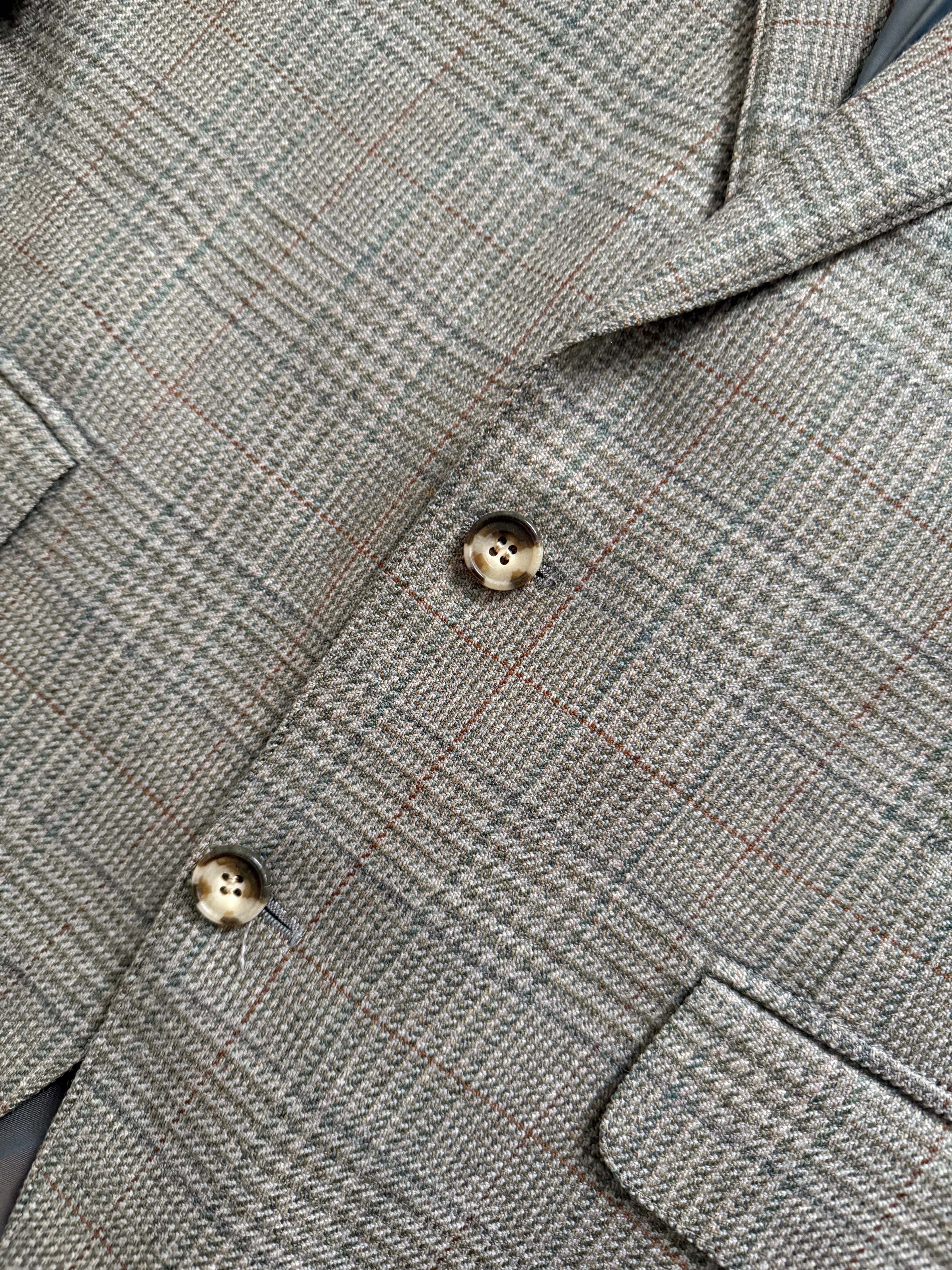 Chaps Ralph Lauren 1990s Checkered Wool Sports Jacket - Size L