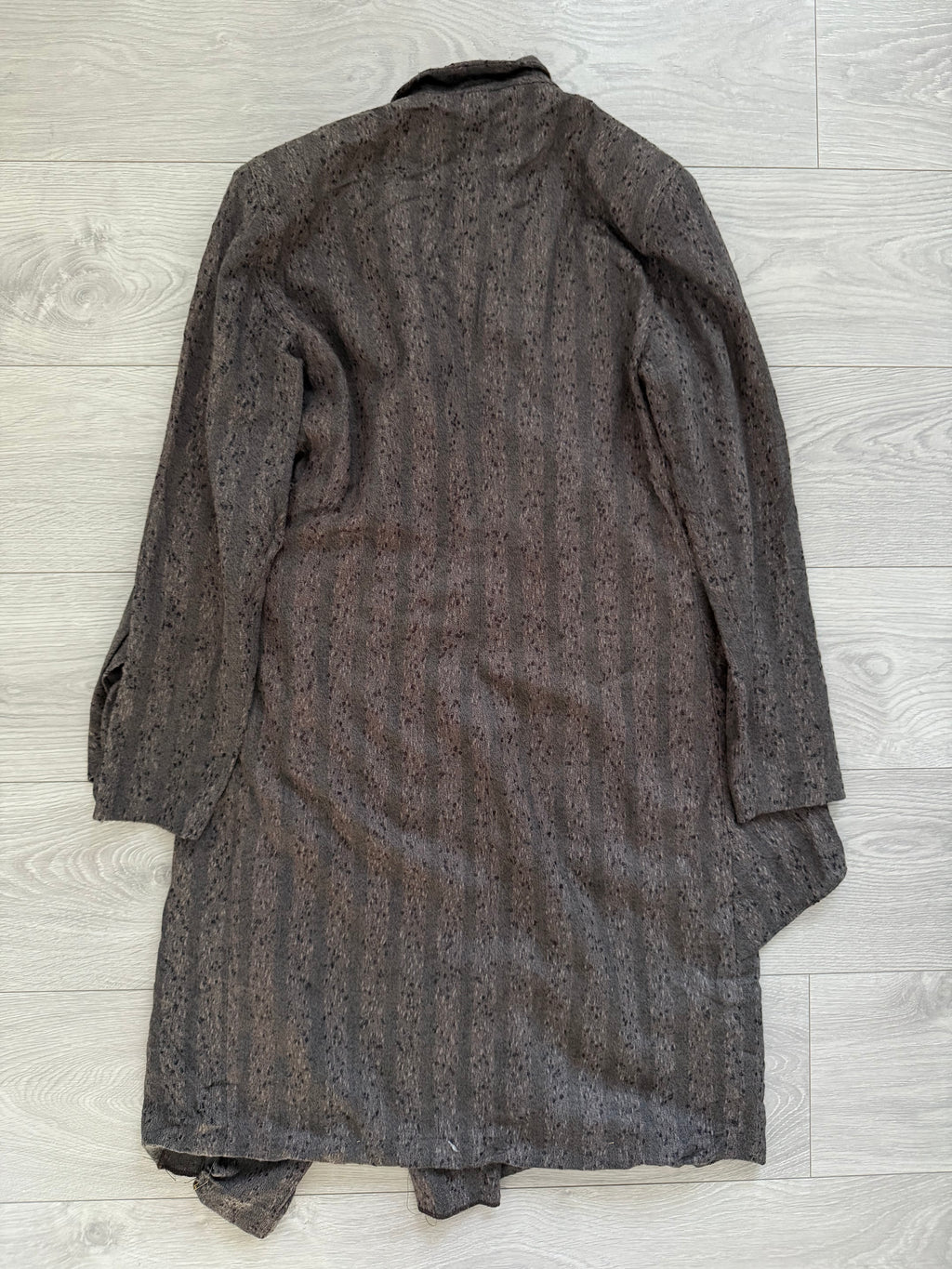 Giorgio Armani Womens 1970s Wool Texture Layered Robe - One Size