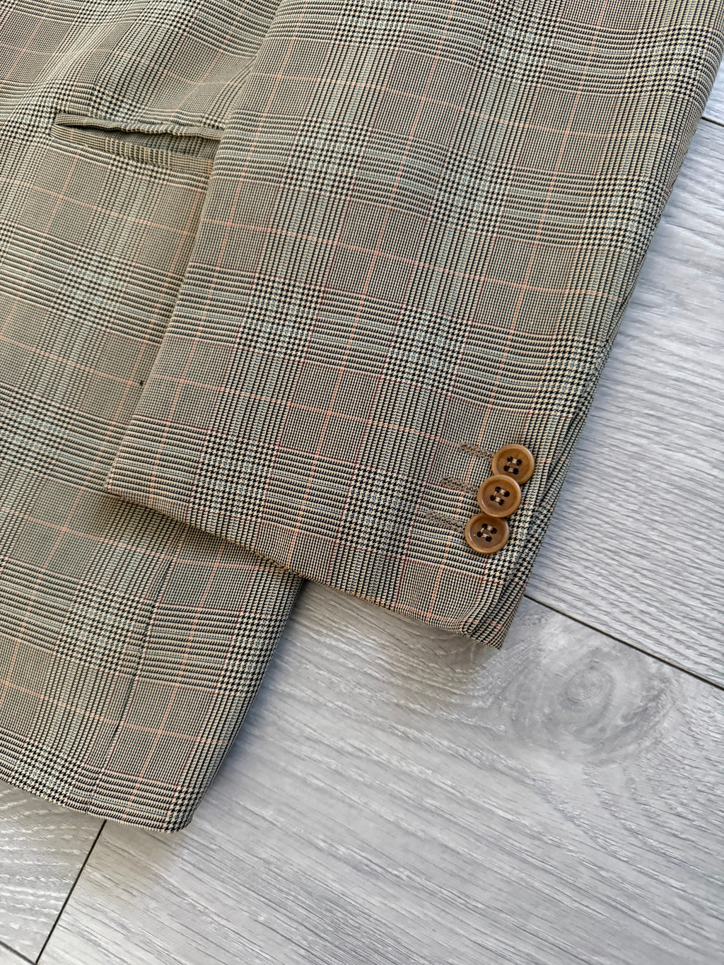 Giorgio Armani 1980s 3B Check Wool Sports Jacket Blazer - Size XL