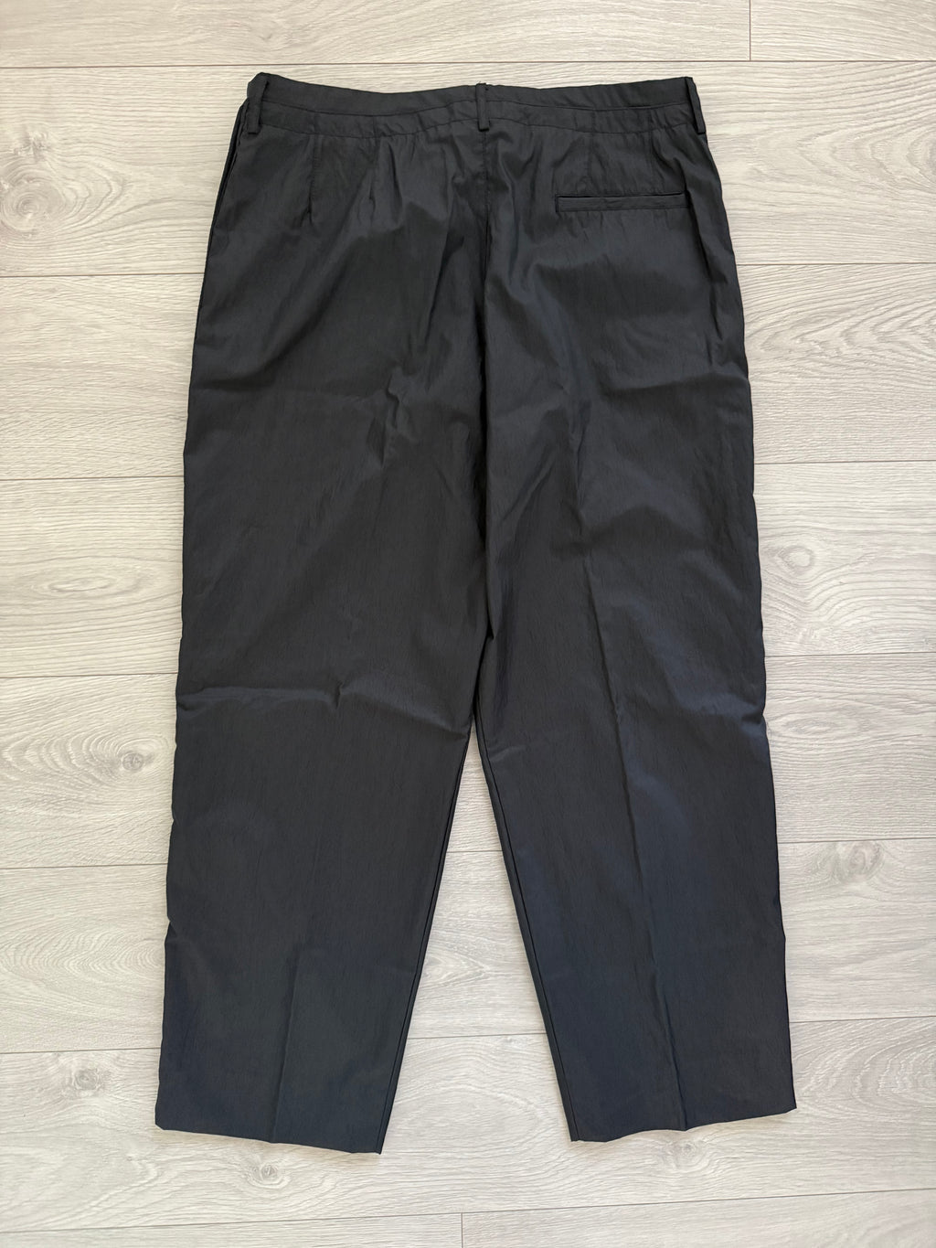 Armani 1990s Black Label Cotton Nylon Grey Pants - Size 36" Waist