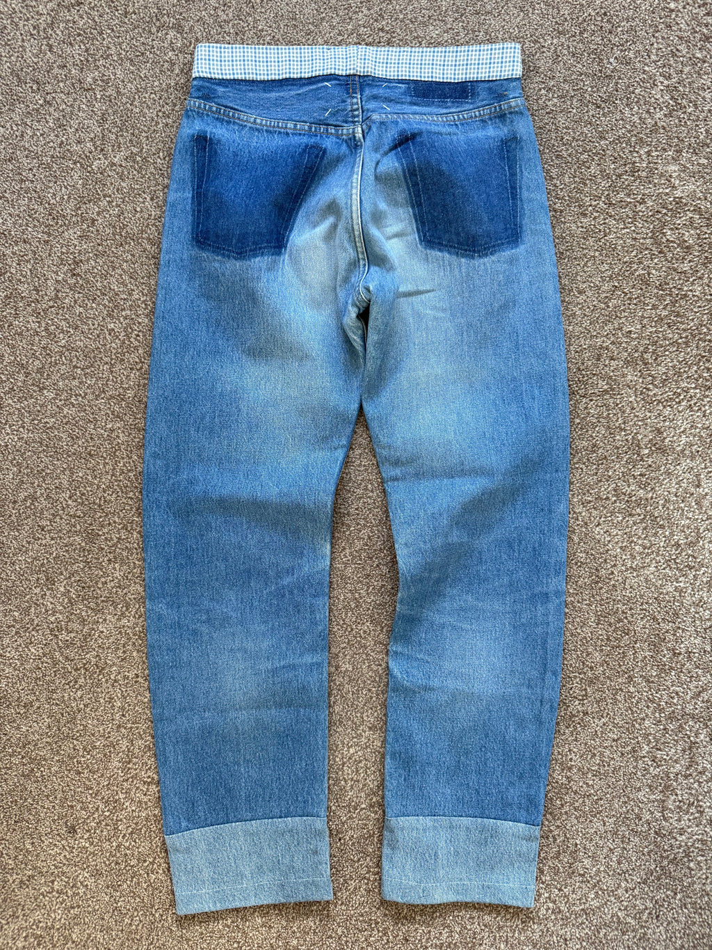 Maison Martin Margiela Artisanal Line (0)(10) AW2004 Re-Worked Denim Jeans - Size 30" Waist