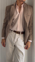 Versace 1990s Relaxed Fit Pink Cotton Patterned Shirt - Size M