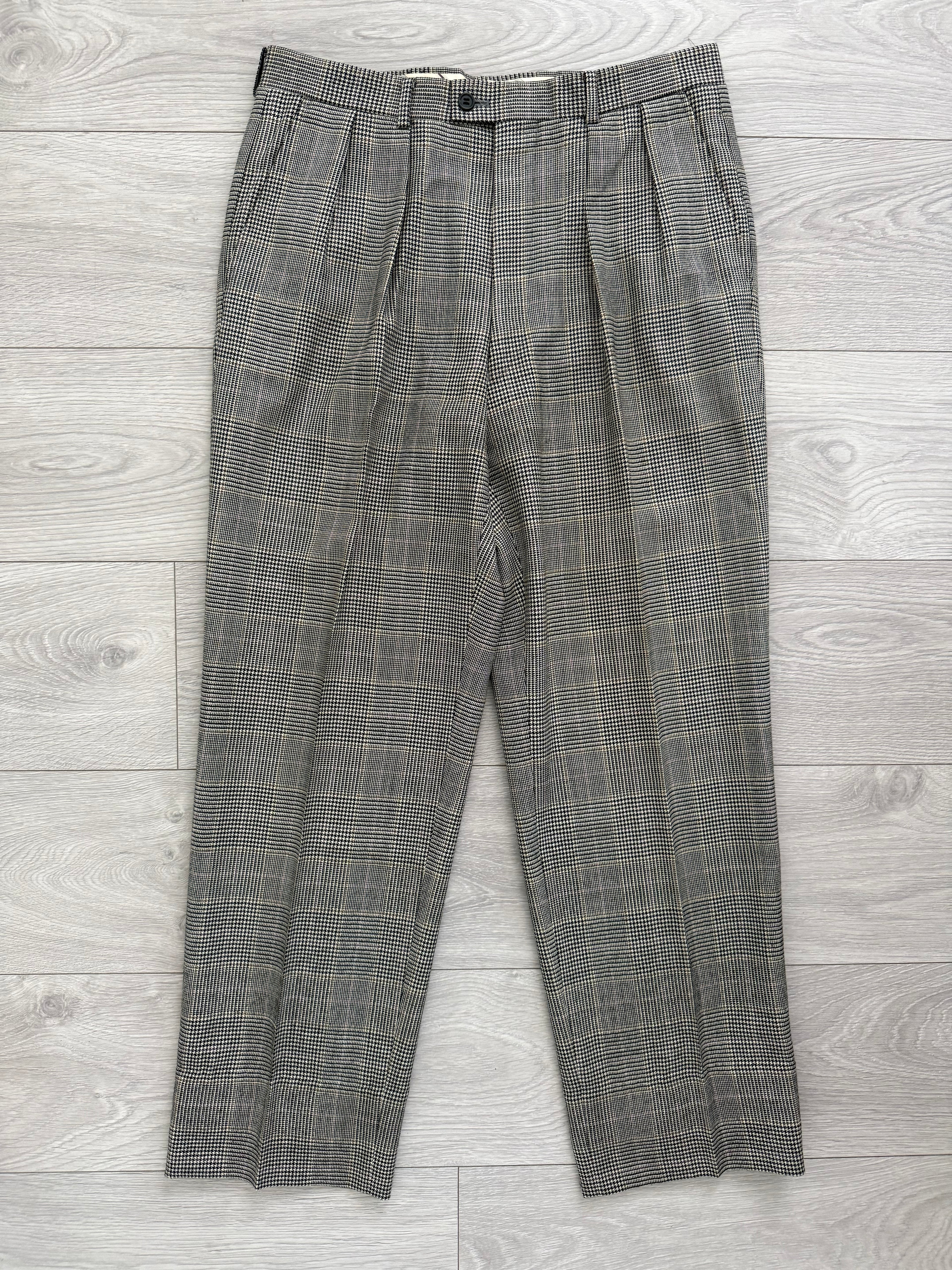 Paul Smith 1990s Peaked Lapel Double Breasted Wool Check Suit - Size M Jacket / 32" Waist