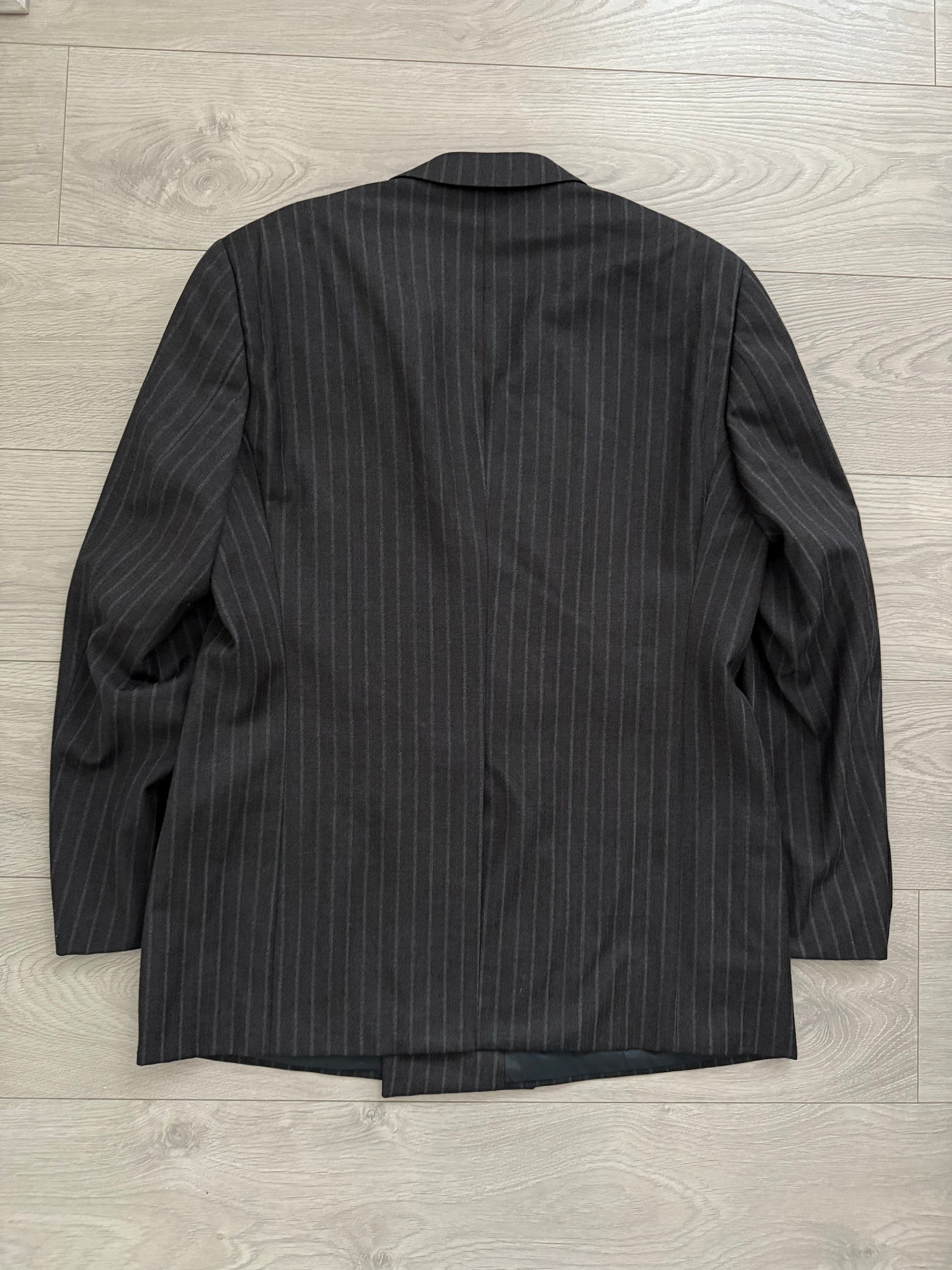 Armani 1990s Double Breasted Pleated Wool Suit - Size L Jacket / 34" Waist