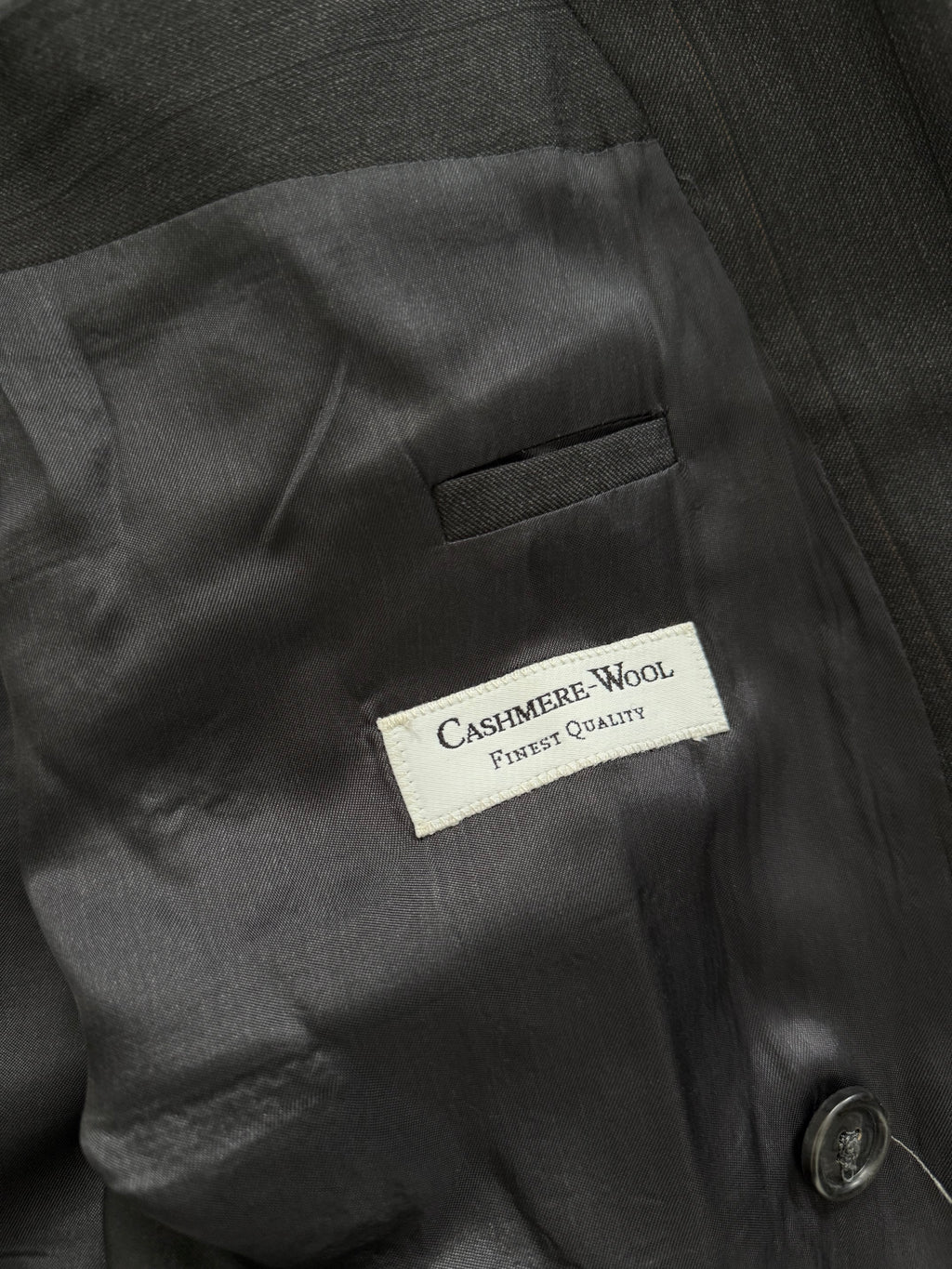Hugo Boss 1980s 'Al Capone' Double Breasted Pleated Wool Cashmere Suit - Size XXL Jacket / 36" Waist