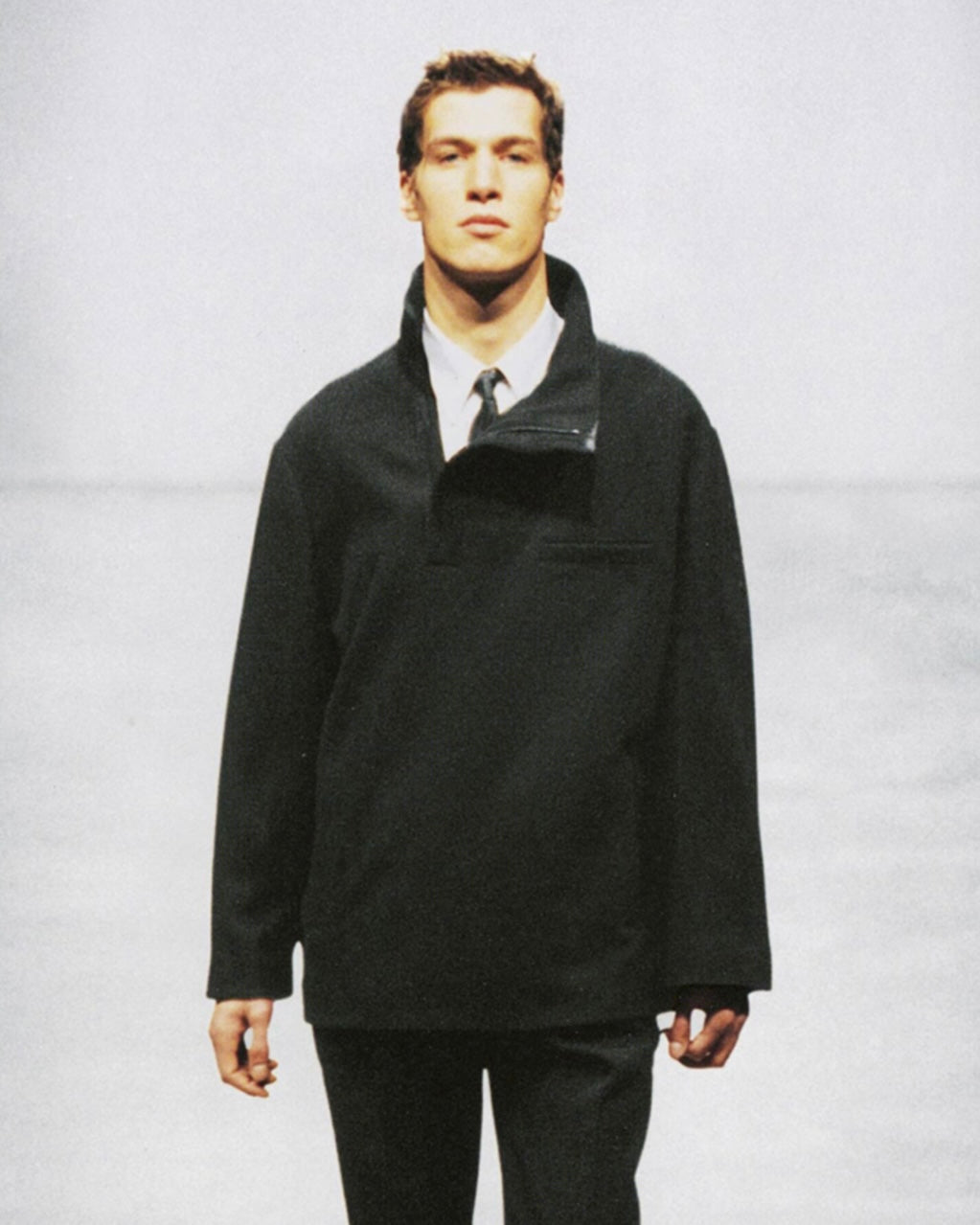 Prada FW1998 Runway Tech Nylon Padded Pullover Jacket - Size S