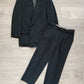 Giorgio Armani 1990s Double Breasted Draped Pleated Wool Suit - Size L Jacket / 32" Waist
