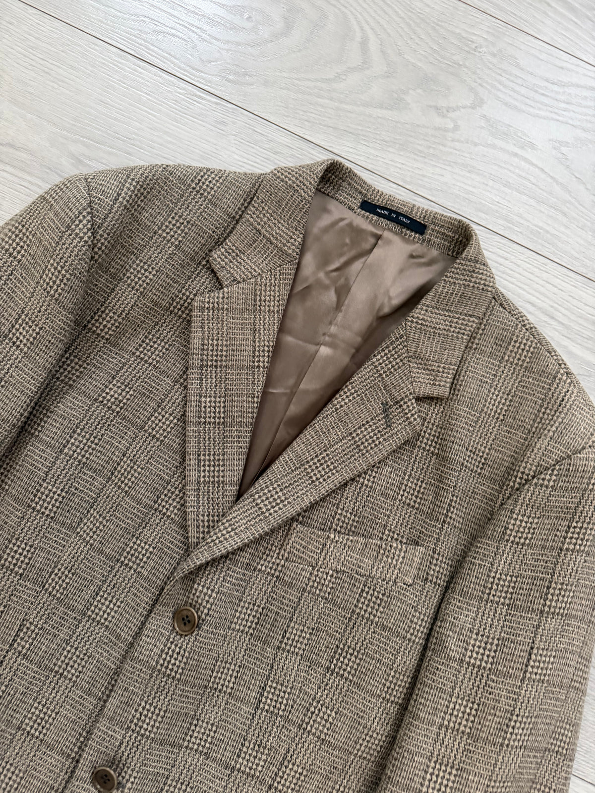 Emporio Armani 1990s 3B Wool Linen Textured Sport Jacket Blazer - Size M