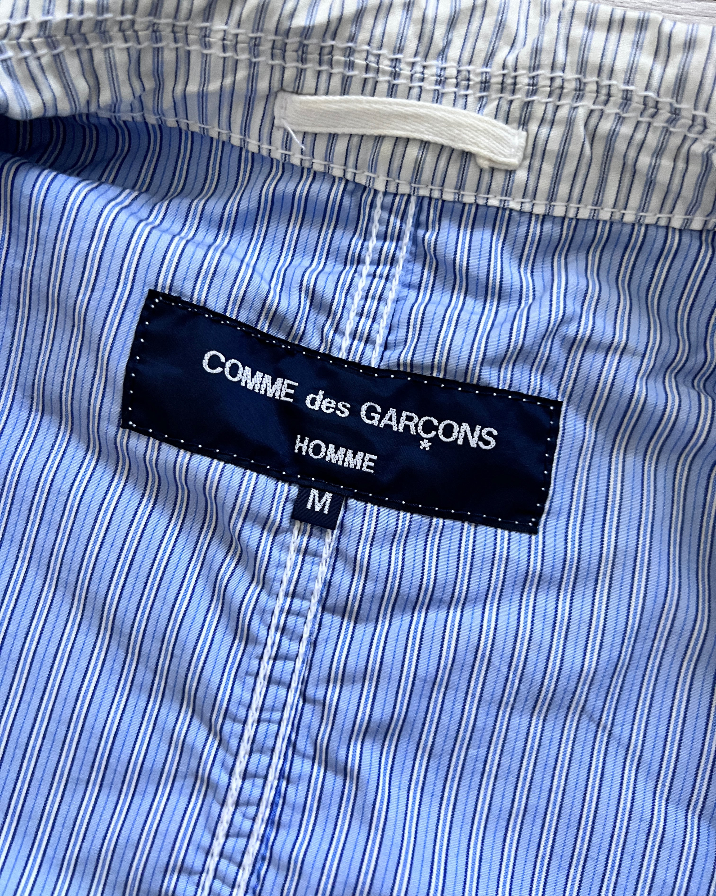 Comme Des Garcons Homme SS2006 Seersucker Striped Jacket Comme Des Garcons Homme SS2006 Seersucker Striped Jacket