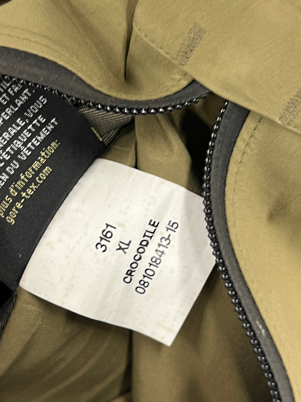 Arcteryx LEAF Alpha GEN 1 GoreTex Jacket Crocodile - Size XL