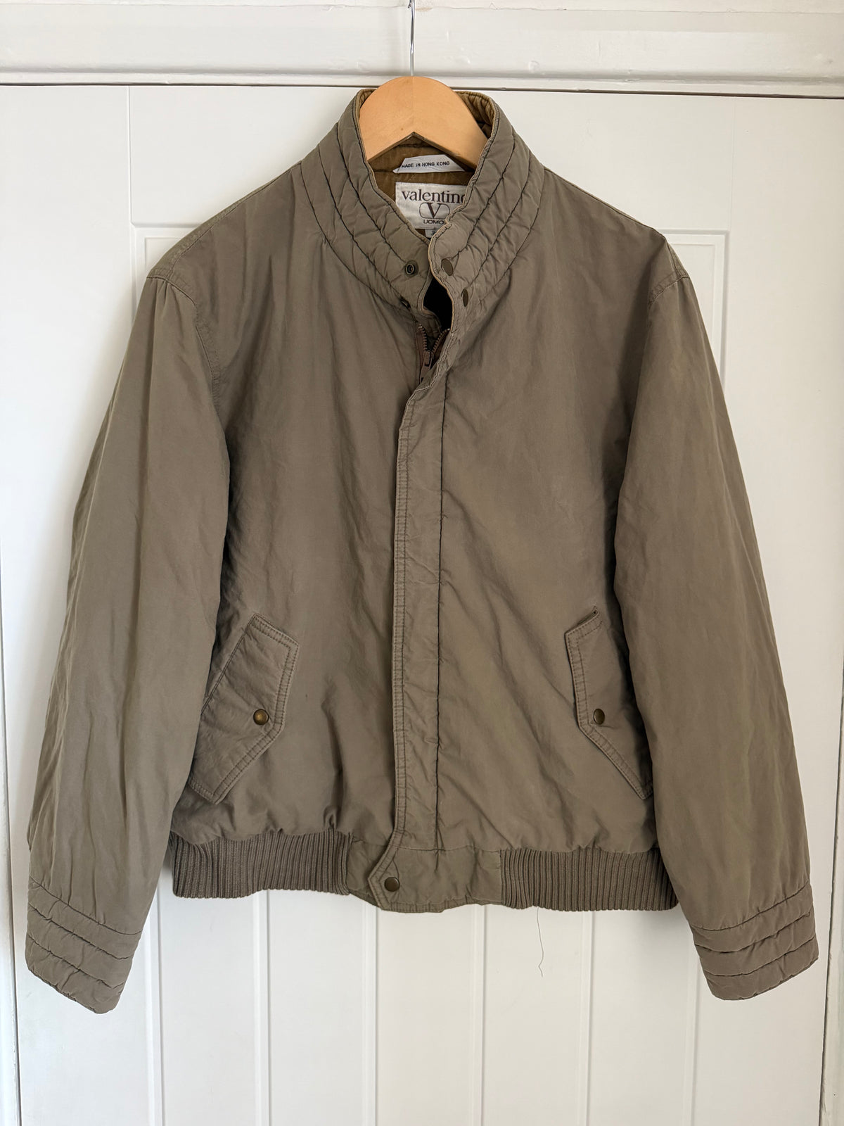 Valentino 1980s Padded Cotton Bomber Jacket - Size S