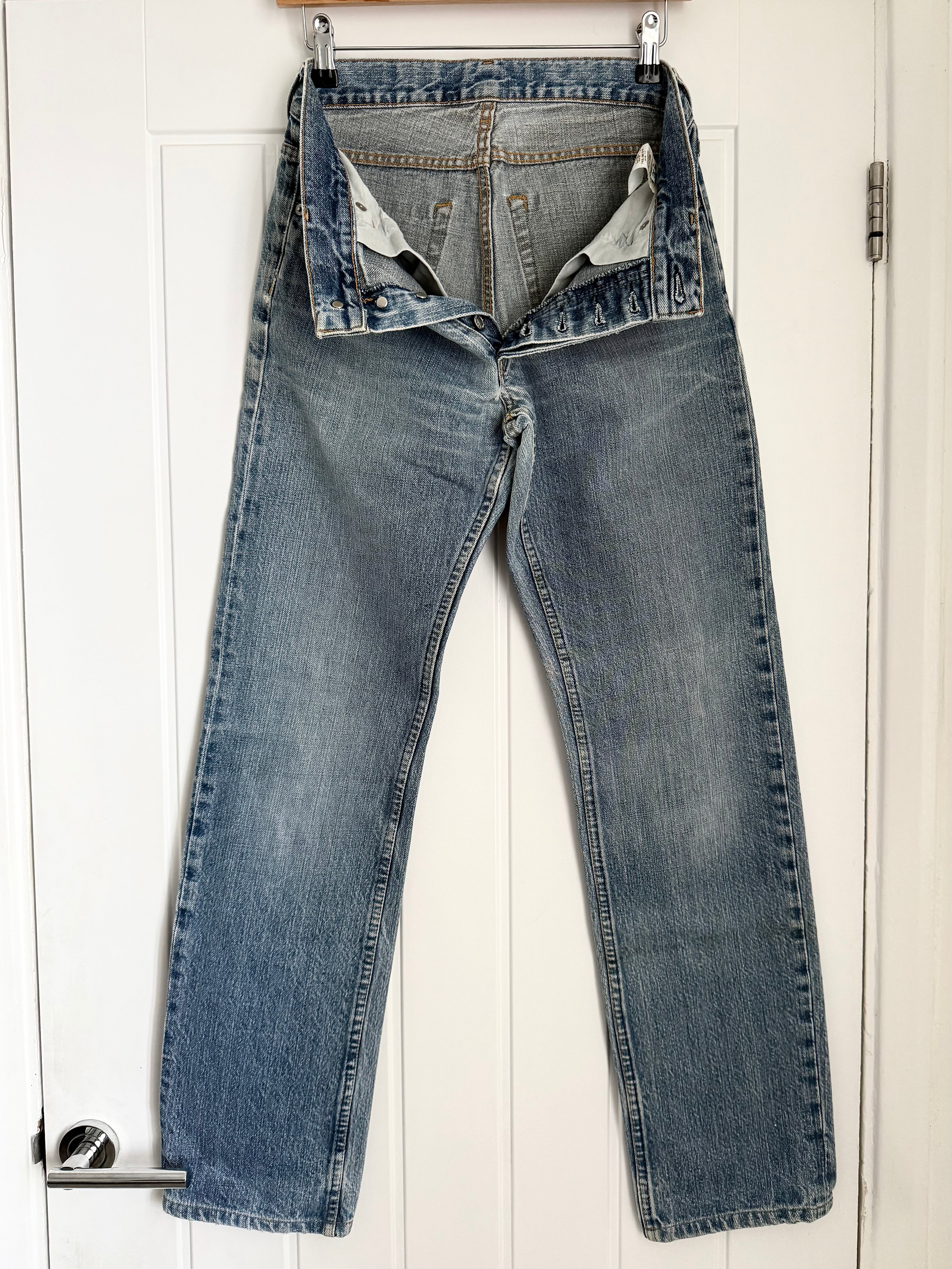 Helmut Lang 1998 Vintage Blue Faded Denim Jeans - Size 30