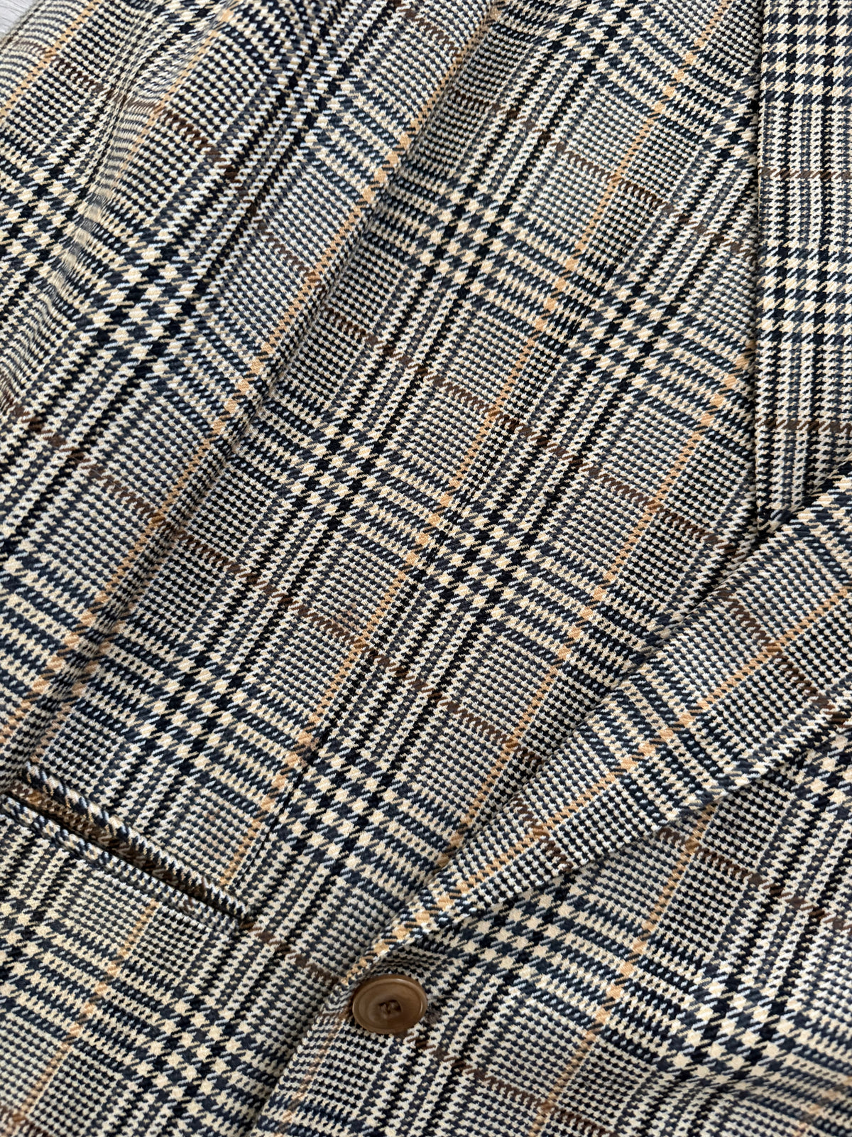 Bruno Kirches 1990s Double Breasted Check Wool Textured Sport Jacket Blazer - Size S