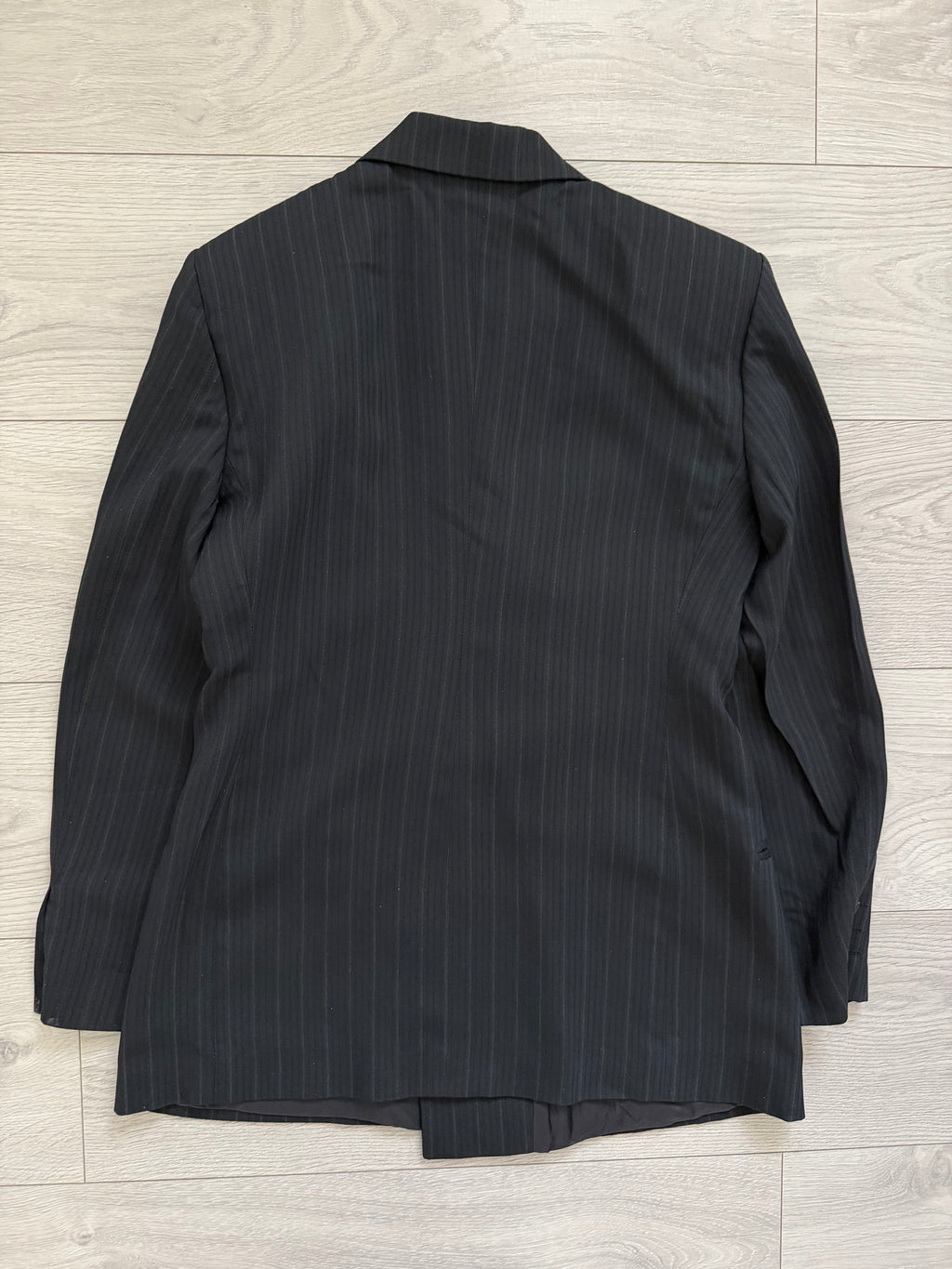 Womens Emporio Armani 1990s Peaked Lapel Double Breasted Wool Suit - Size M Jacket / 26" Waist