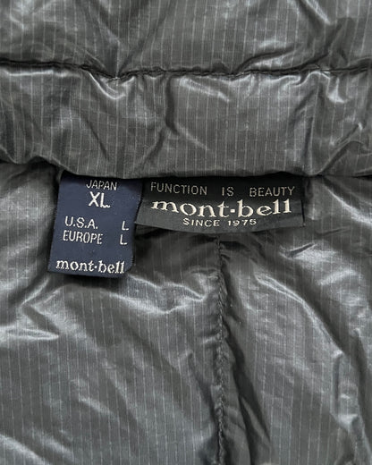 Montbell 2000s Nylon Square Stitch Snap-Front Down Jacket - Size L