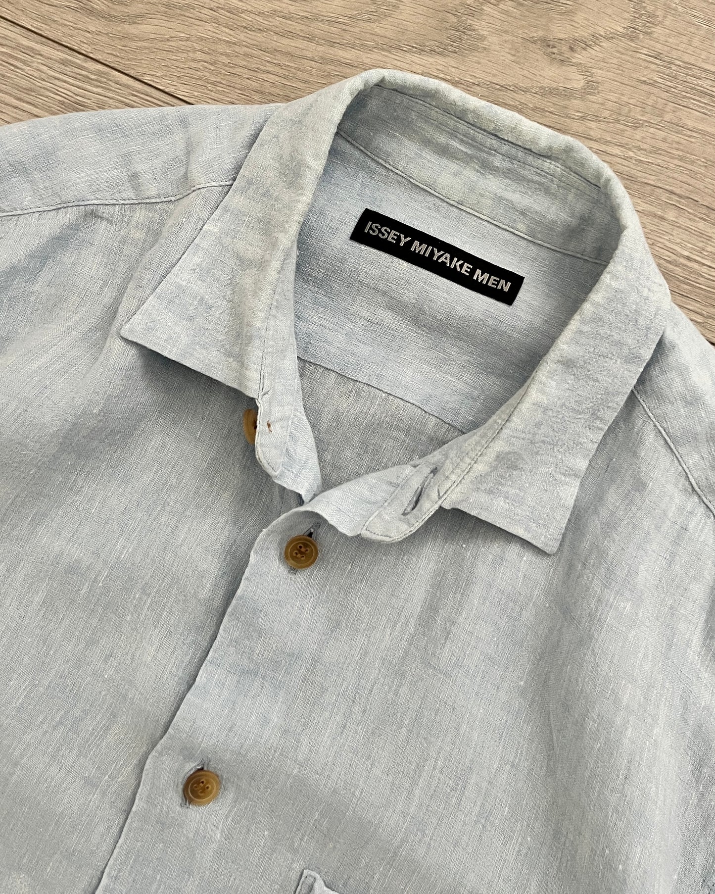 Issey Miyake SS2007 Sky Blue Linen Shirt - Size M