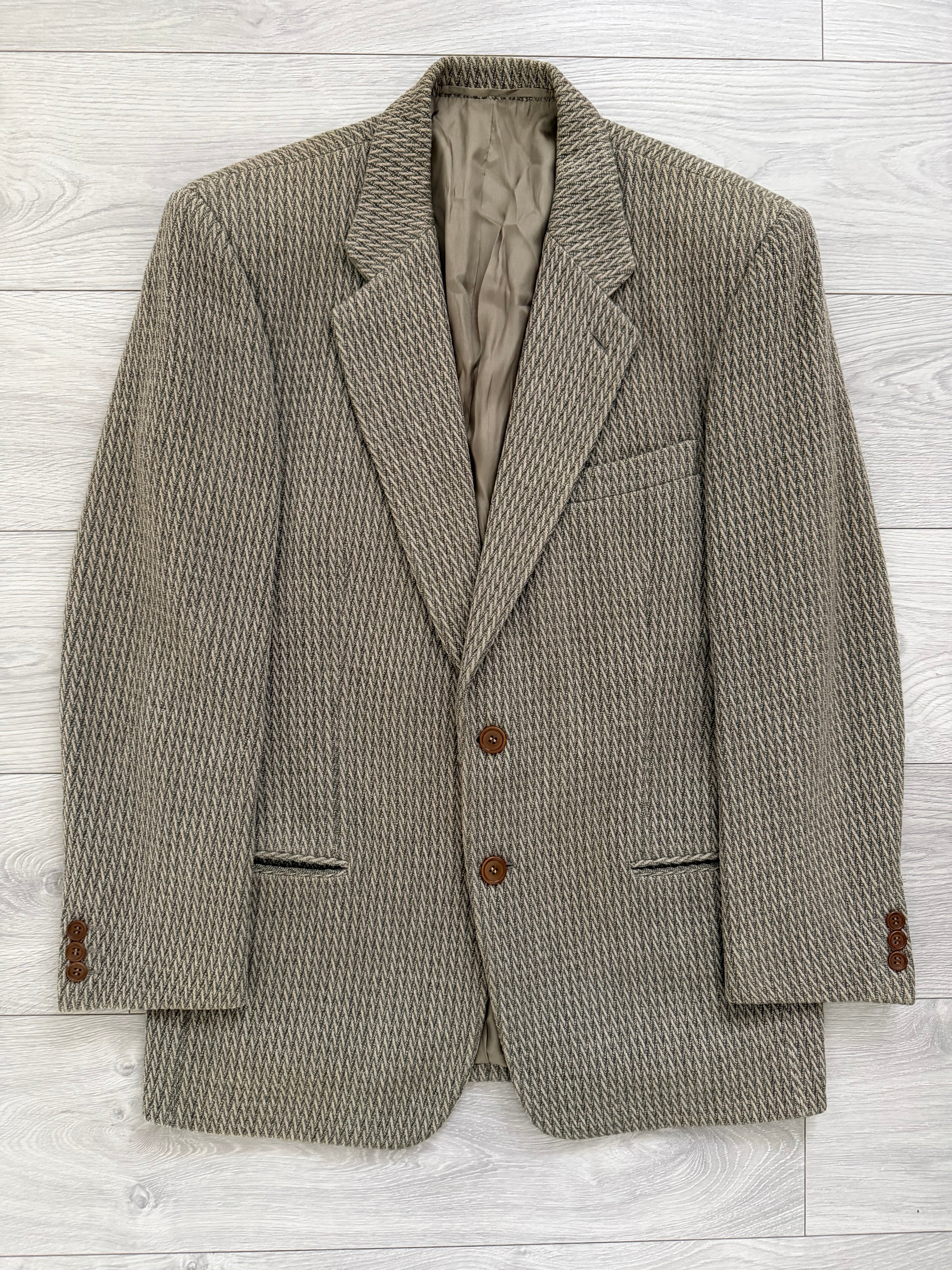Giorgio Armani Black Label 1990s 2B Textured Wool Sport Jacket Blazer - Size M