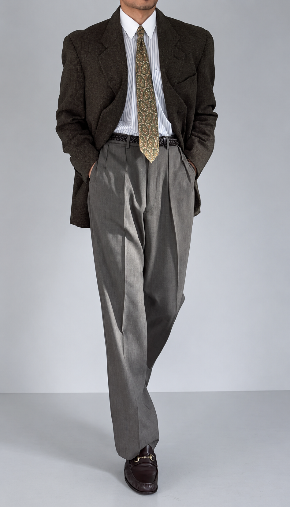 Giorgio Armani 1980s 3B Textured Wool Sport Jacket Blazer  - Size XL