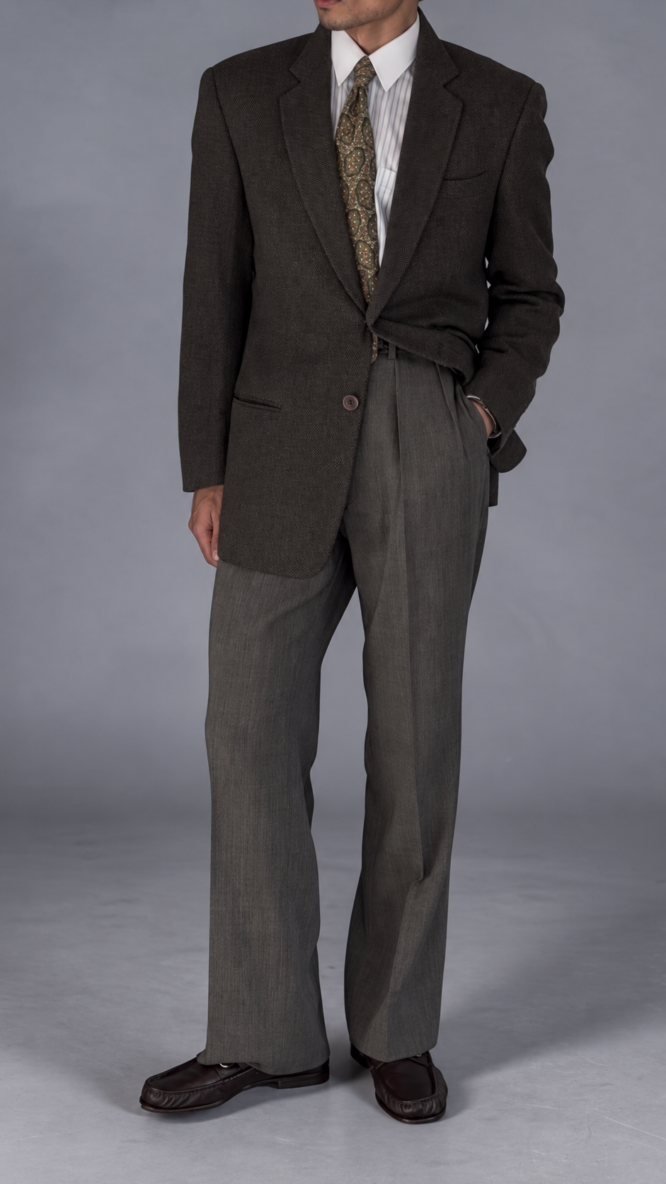 Giorgio Armani 1990s Vestimenta 2B Textured Wool Sport Jacket Blazer  - Size M
