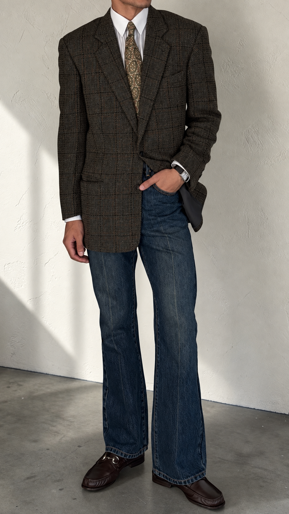 Giorgio Armani 1980s 2B Textured Wool Sport Jacket Blazer - Size M