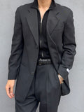 Giorgio Armani 1980s 3B Pleated Wool Suit Black New - Size L Jacket / 32" Waist