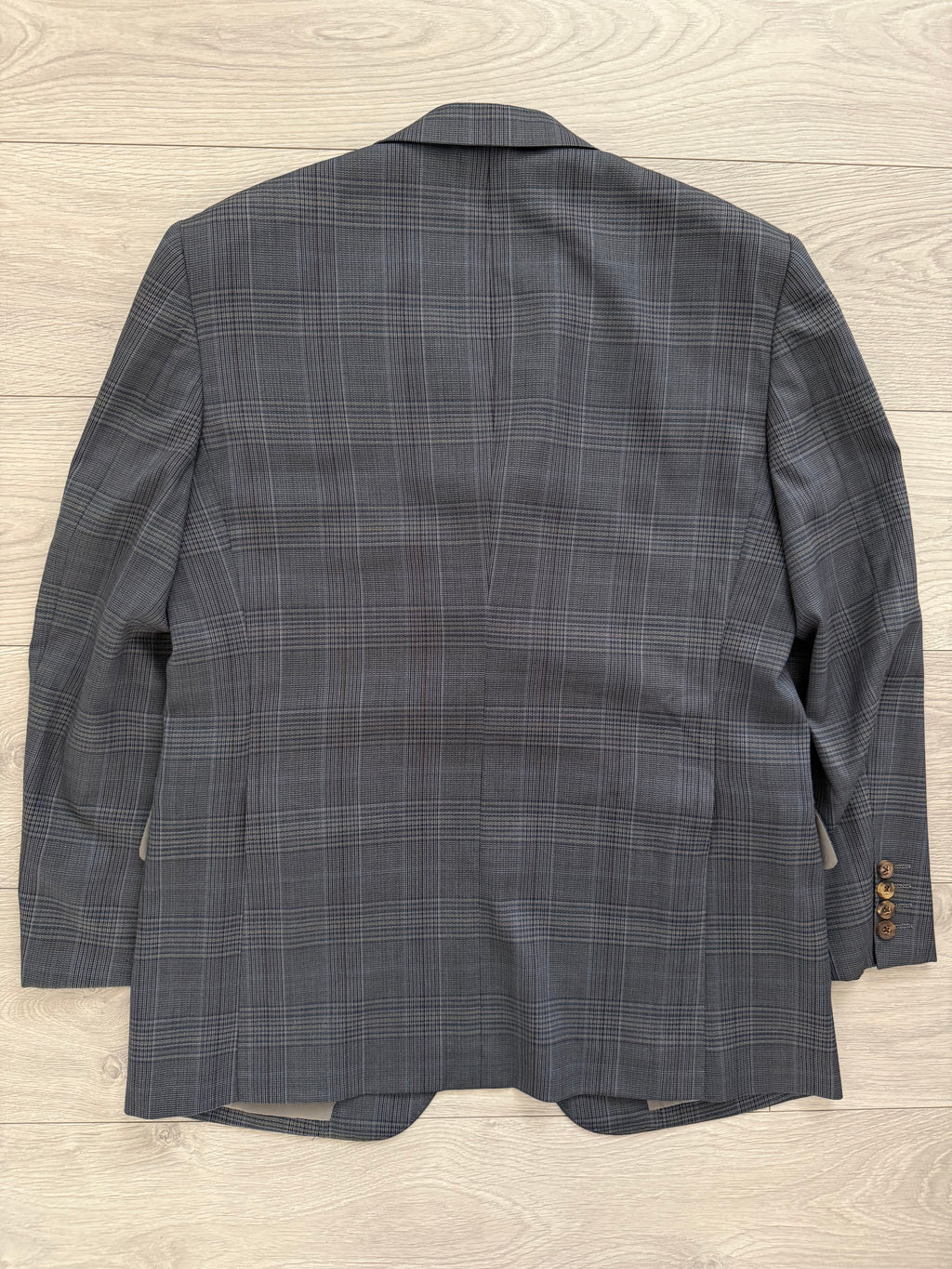 Burberry 1990s 2B Blue Check Lightweight Partially Lined Sports Jacket Blazer - Size S