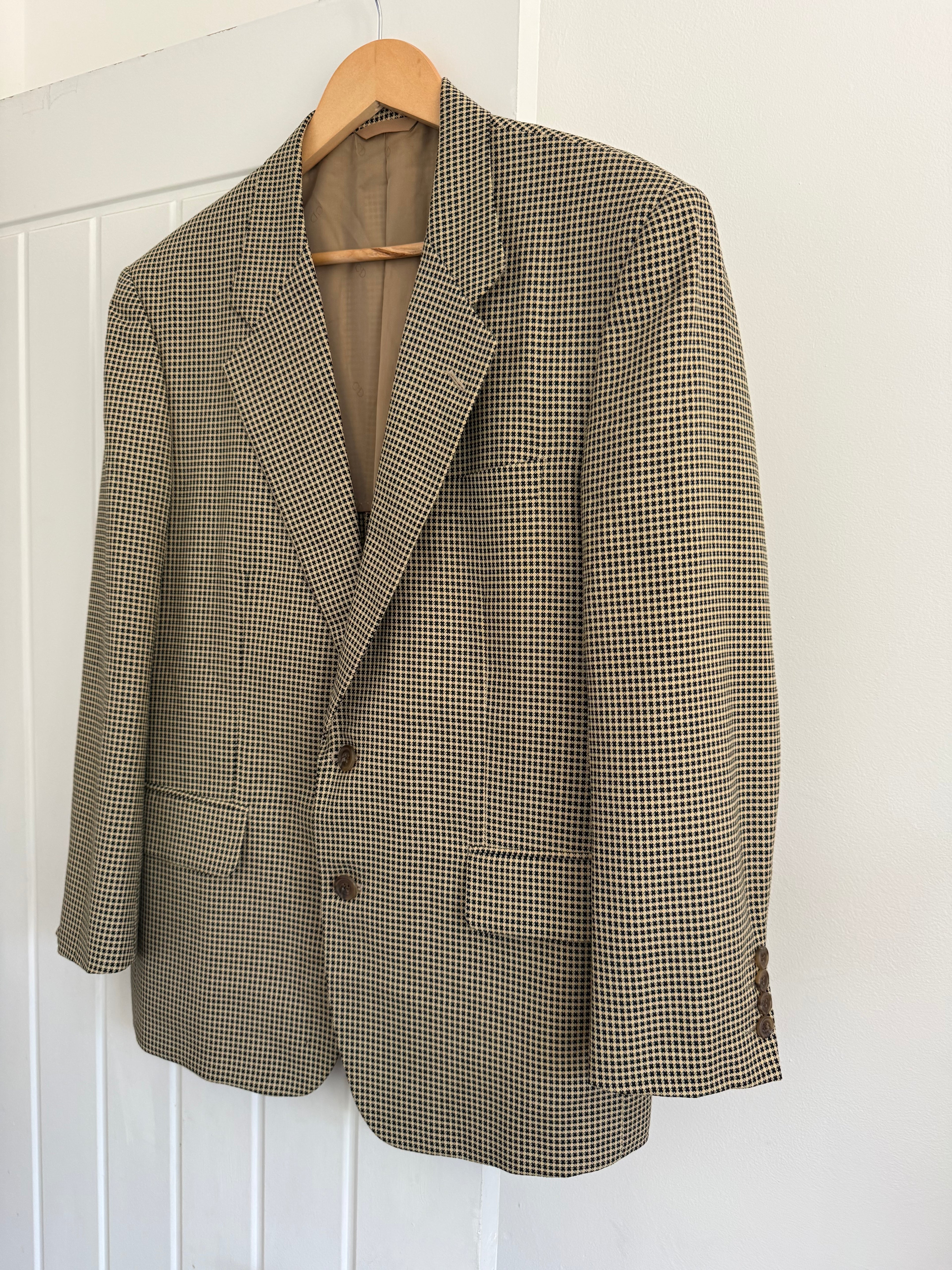 Dior 1980s 2B Unlined Textured Wool Sports Blazer Jacket - Size S