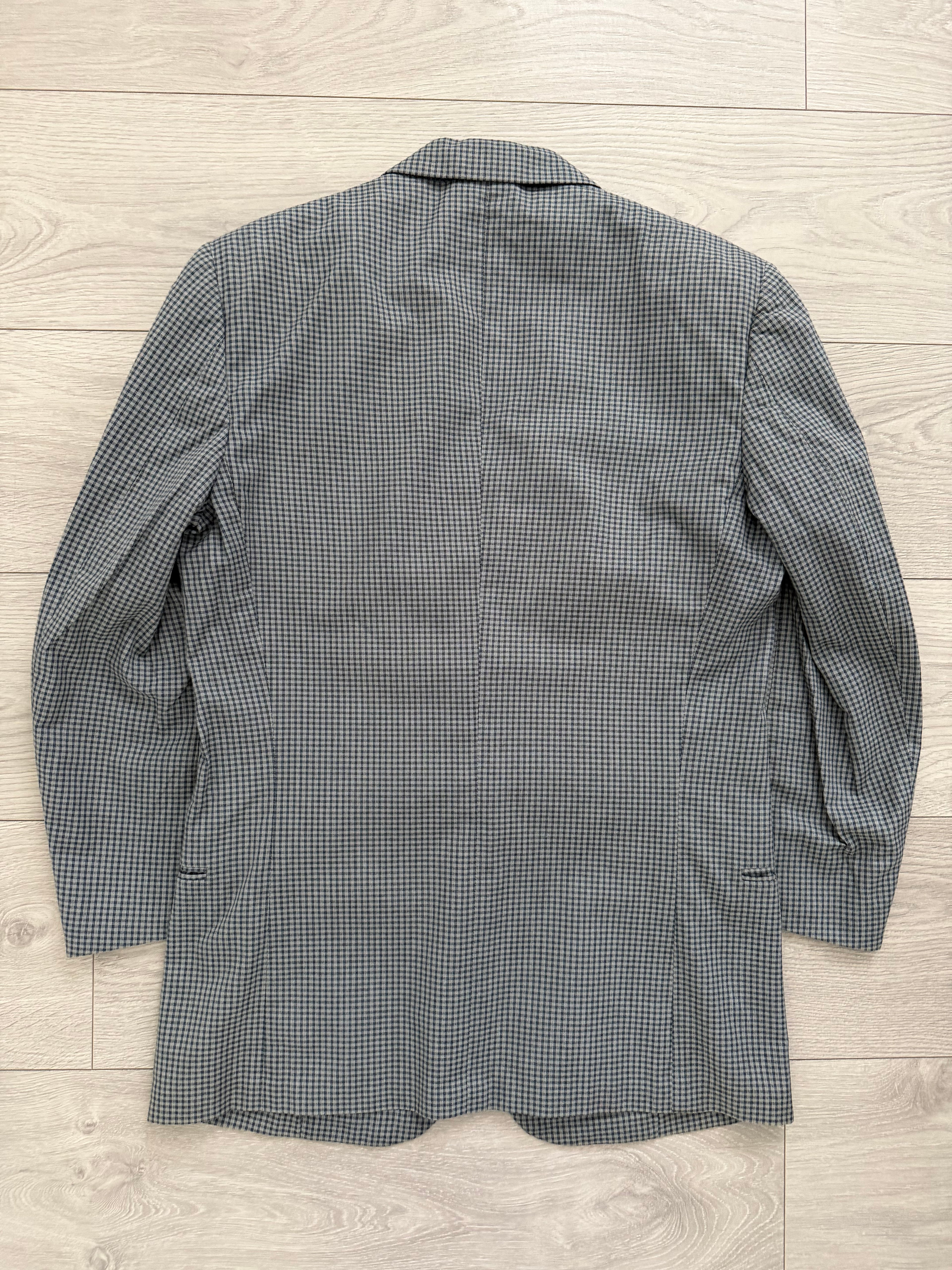 Valentino 1980s 2B Cotton Check Sport Blazer Jacket - Size S