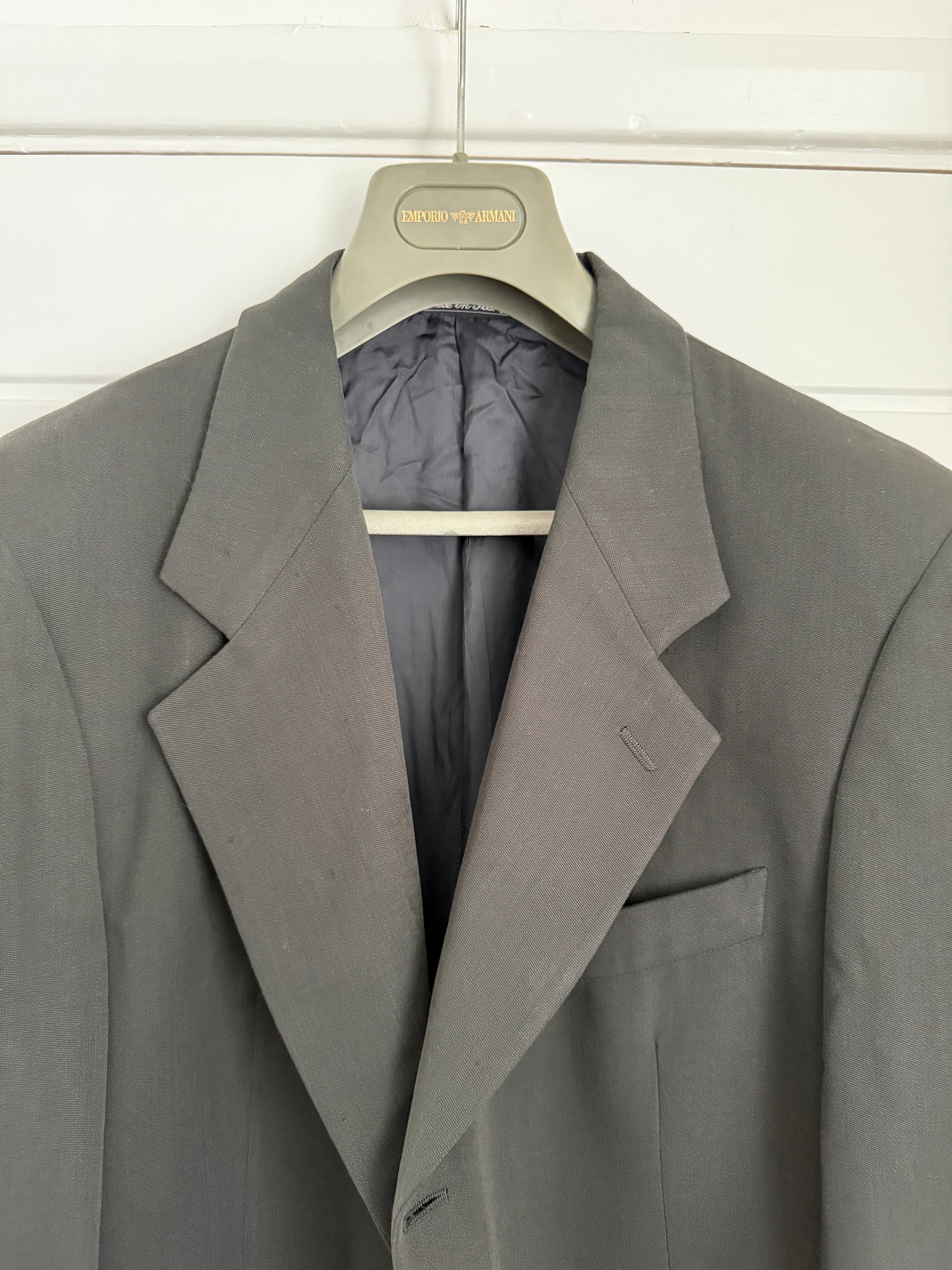 Giorgio Armani 1980s Fluid Wool 3B Blazer Jacket - Size XL