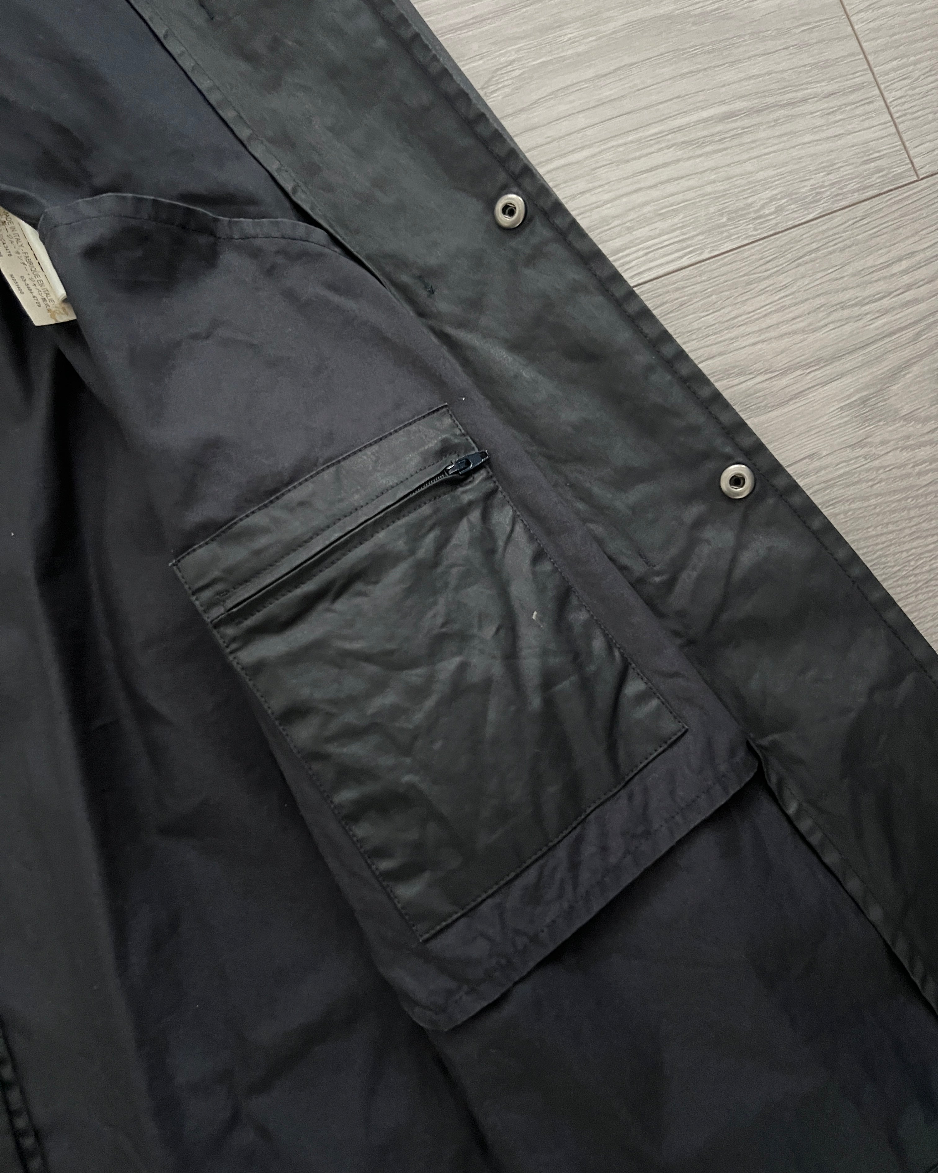 Jil Sander by Raf Simons 00s Waxed Snap Button Coat - Size S