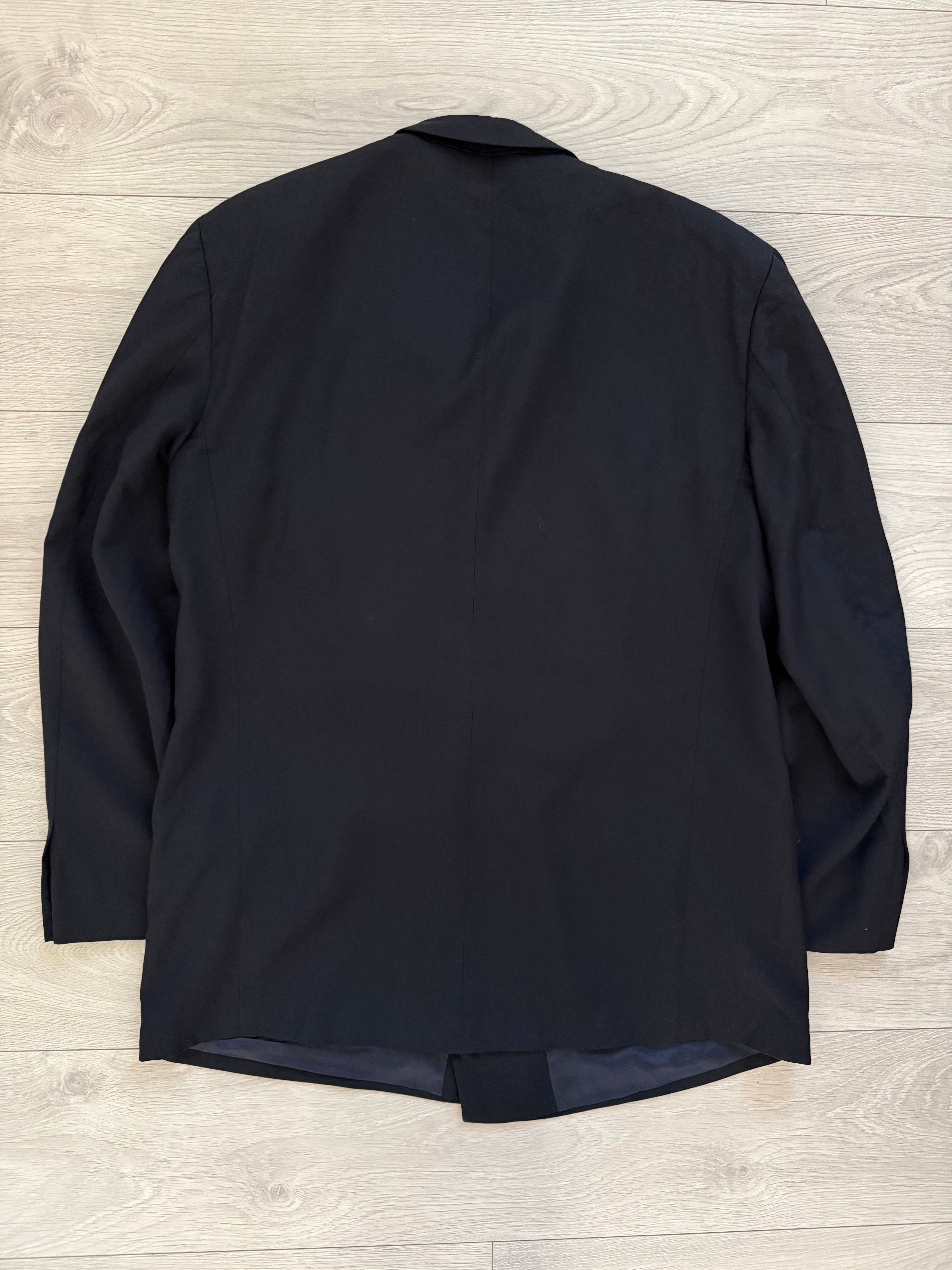 Hugo Boss 1980s Peaked Lapel Double Breasted Wool Sports Blazer Jacket - Size XXL