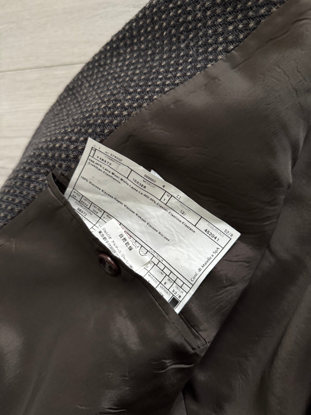 Armani 1990s Wool Textured Sports Jacket - Size XL