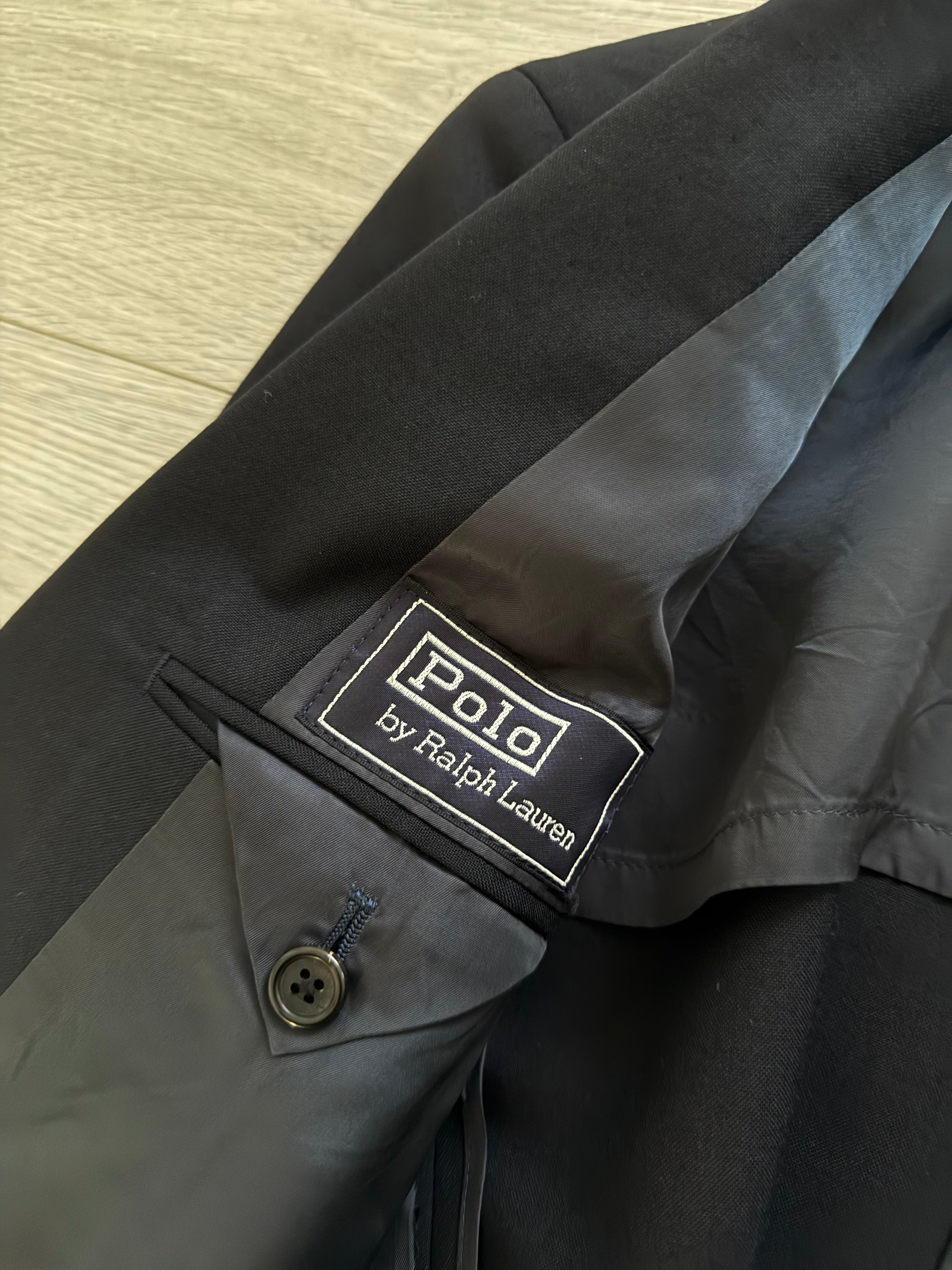 Ralph Lauren 1990s 2B Pleated Wool Suit Navy - Size S Jacket / 30" Waist