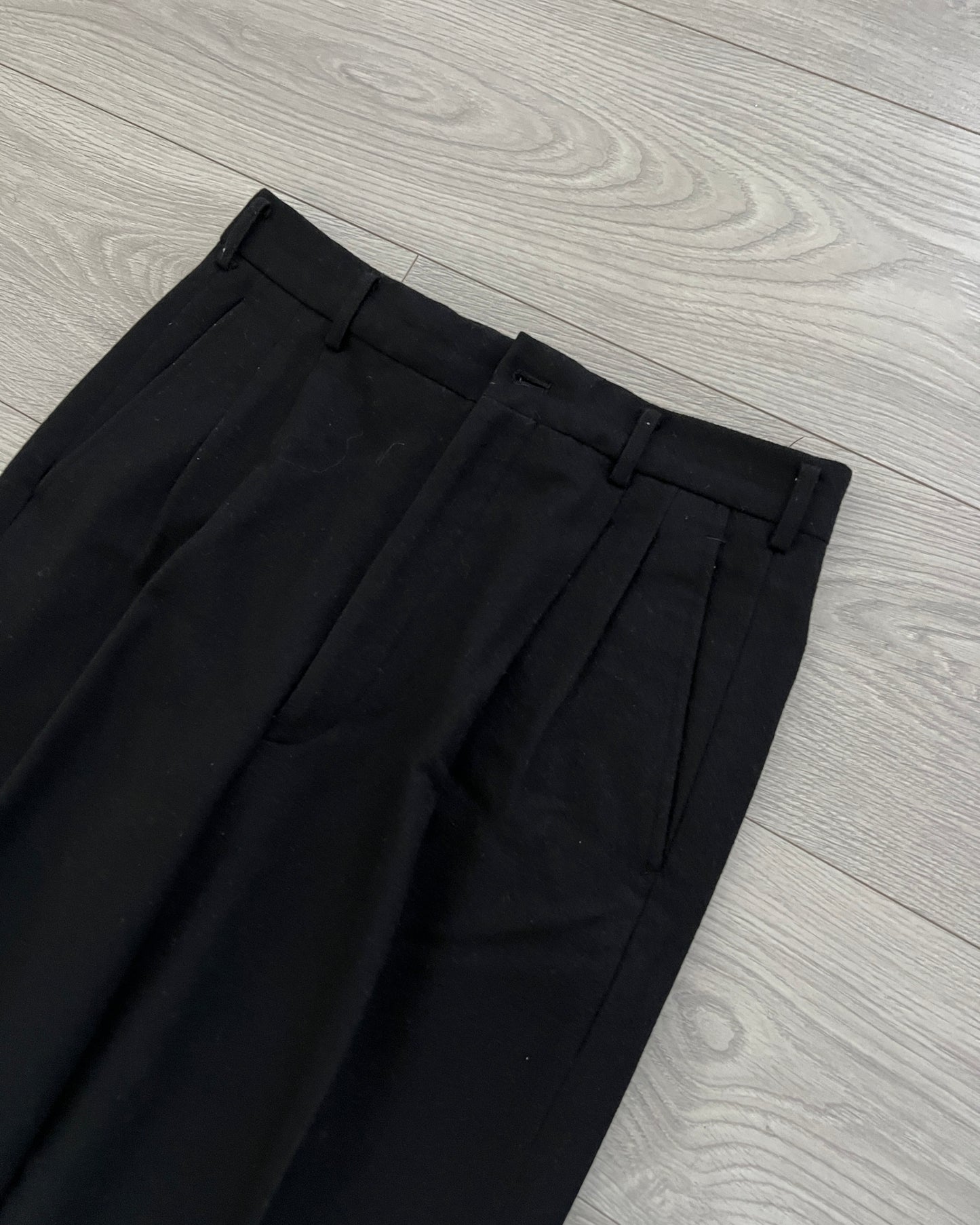 Comme Des Garcons Homme 1990s Pleated Wool Trousers - Size 30